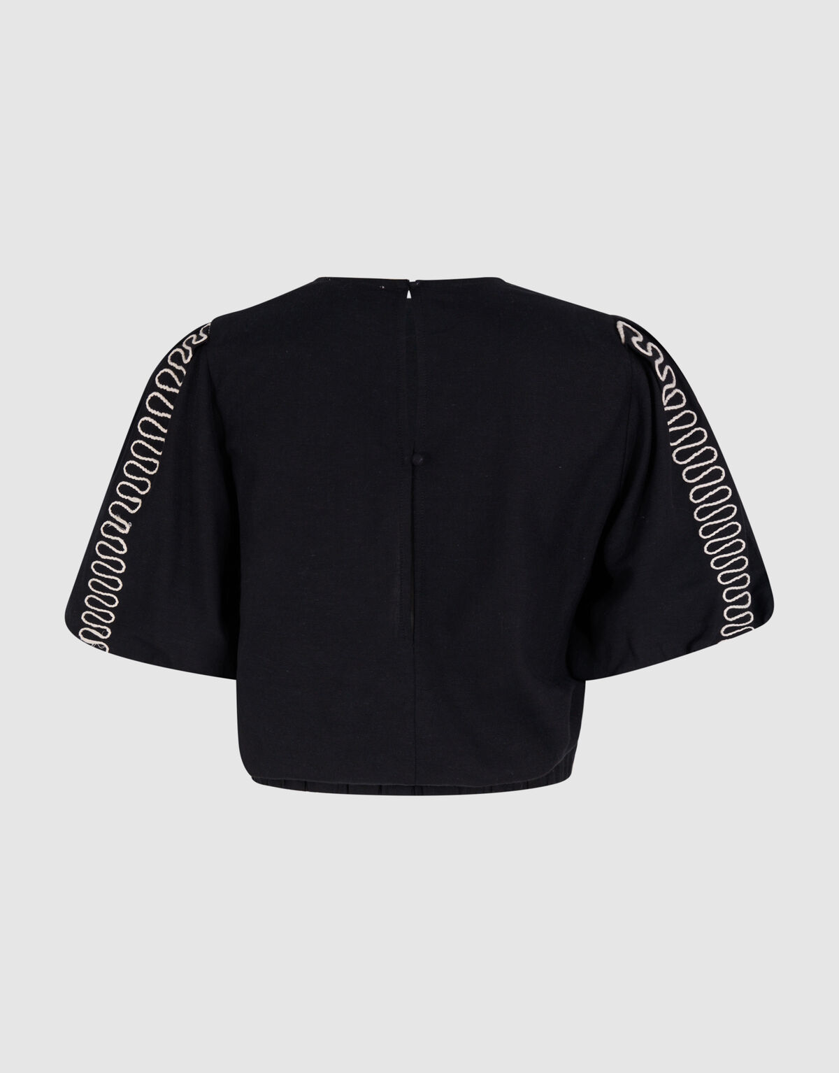 Besticktes Cropped Top Schwarz SHOEBY WOMEN