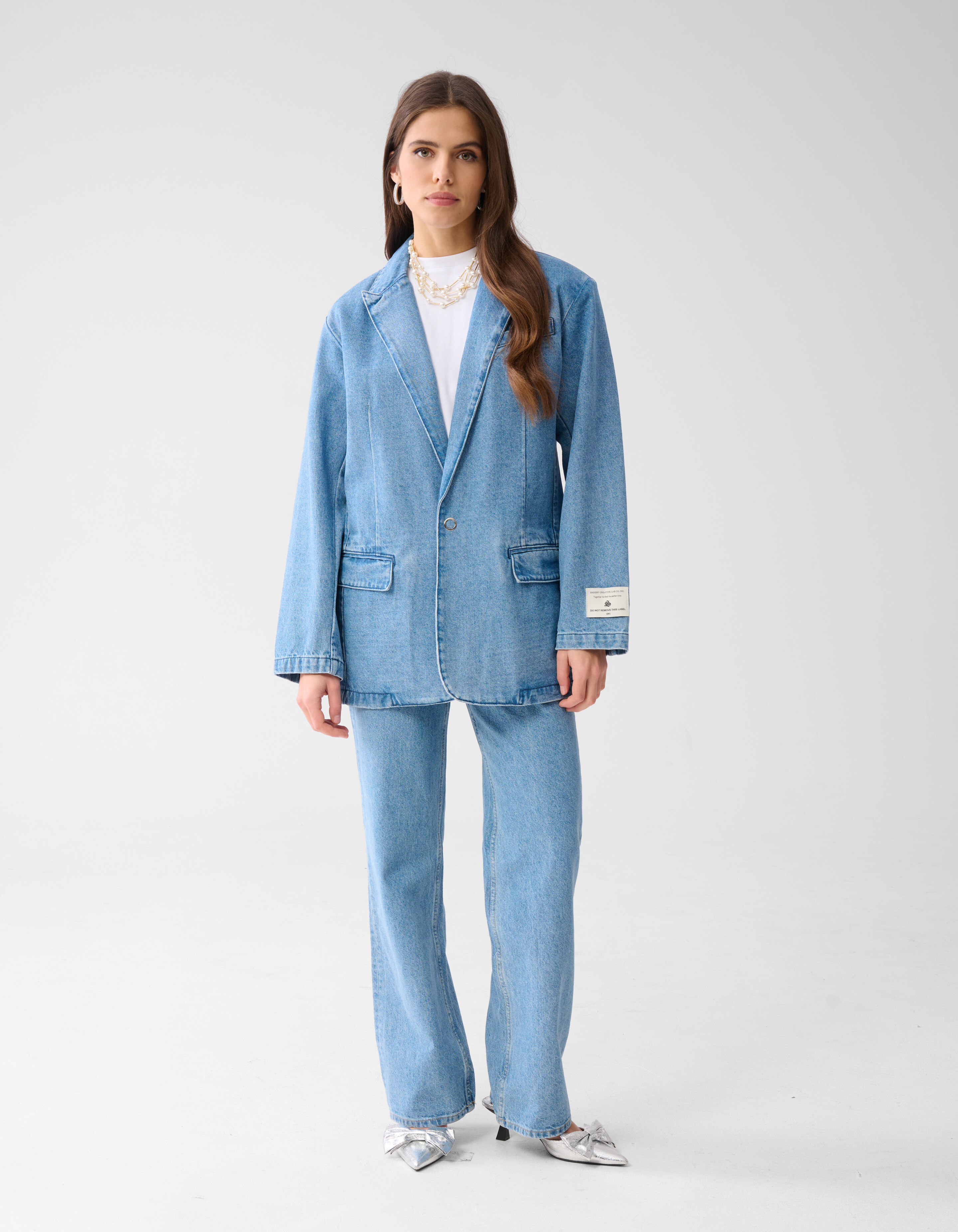 Übergroßer Denim-Blazer Mediumstone SHOEBY WOMEN