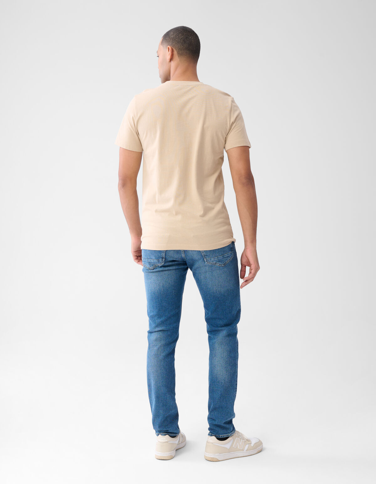 Blumenblock-T-Shirt Sand SHOEBY MEN
