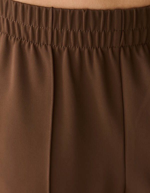 Basis Wide-Leg-Hose Braun SHOEBY WOMEN