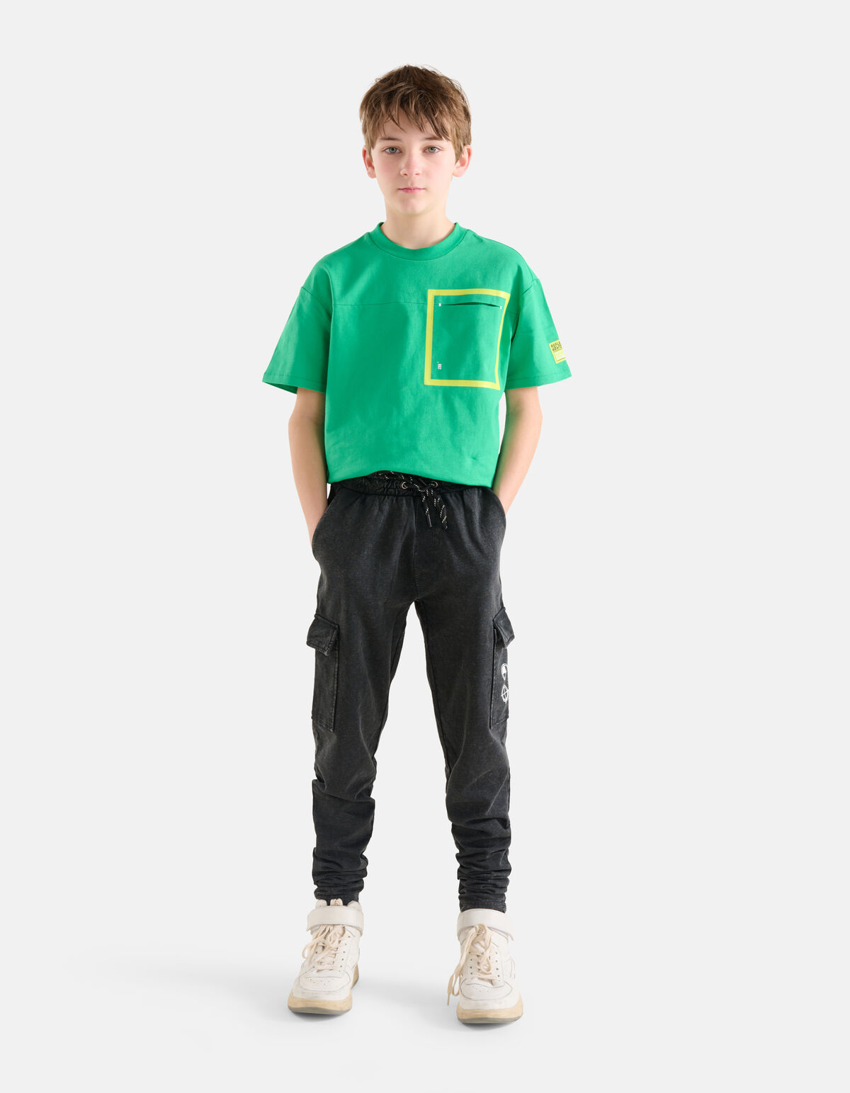 Cargo Washed Trousers Dunkelgrau SHOEBY BOYS