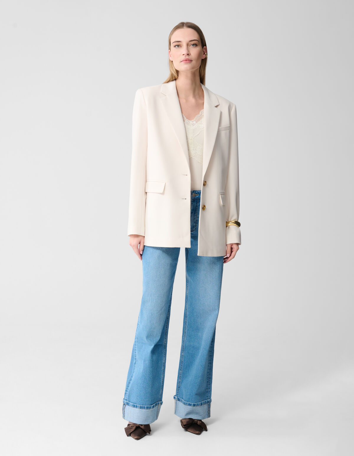 Klassische Jeans mit weitem Bein Hellblau SHOEBY WOMEN