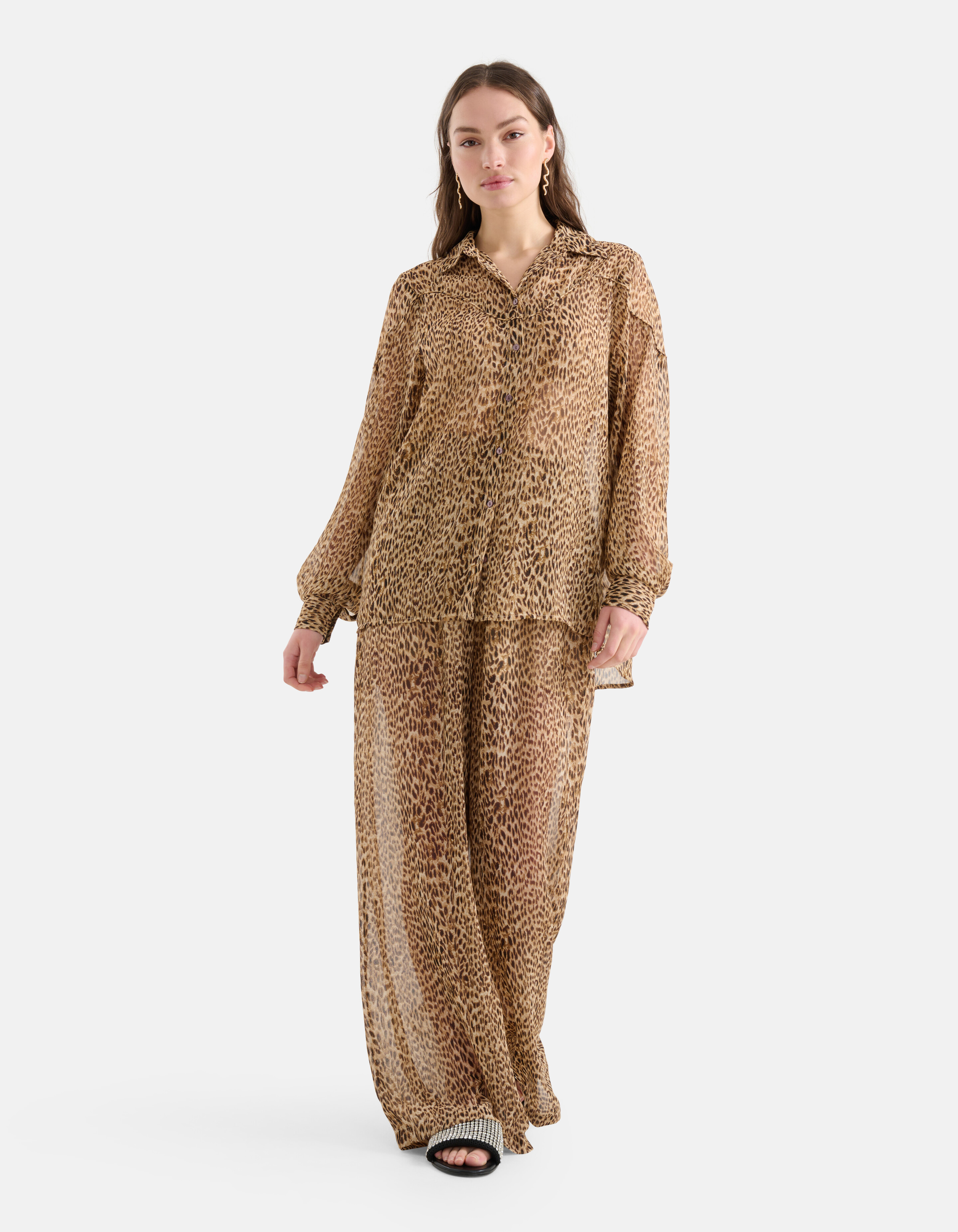 Gepardenbluse Braun SHOEBY WOMEN
