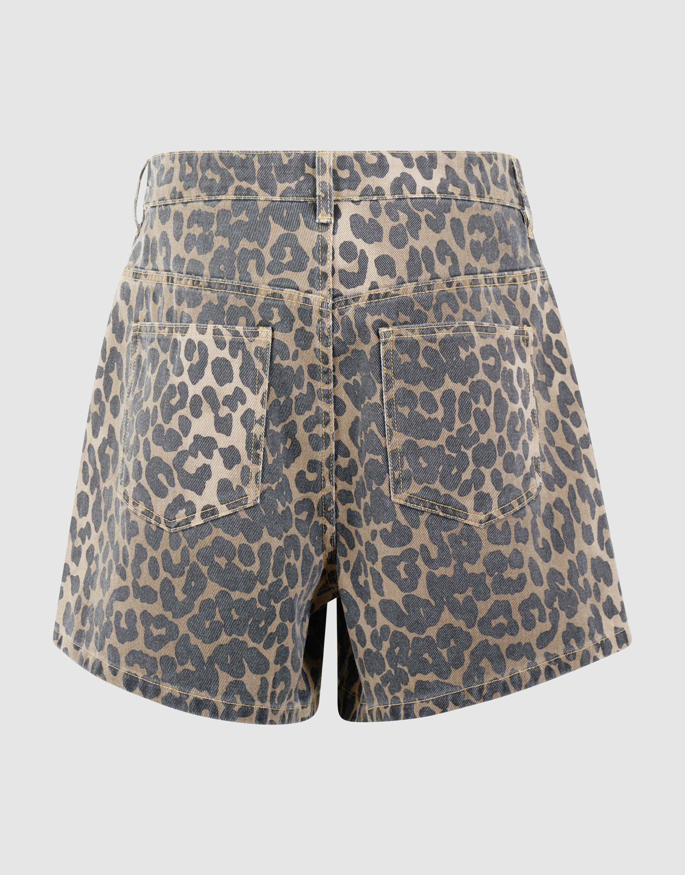 Leopard Denim Shorts Braun SHOEBY WOMEN