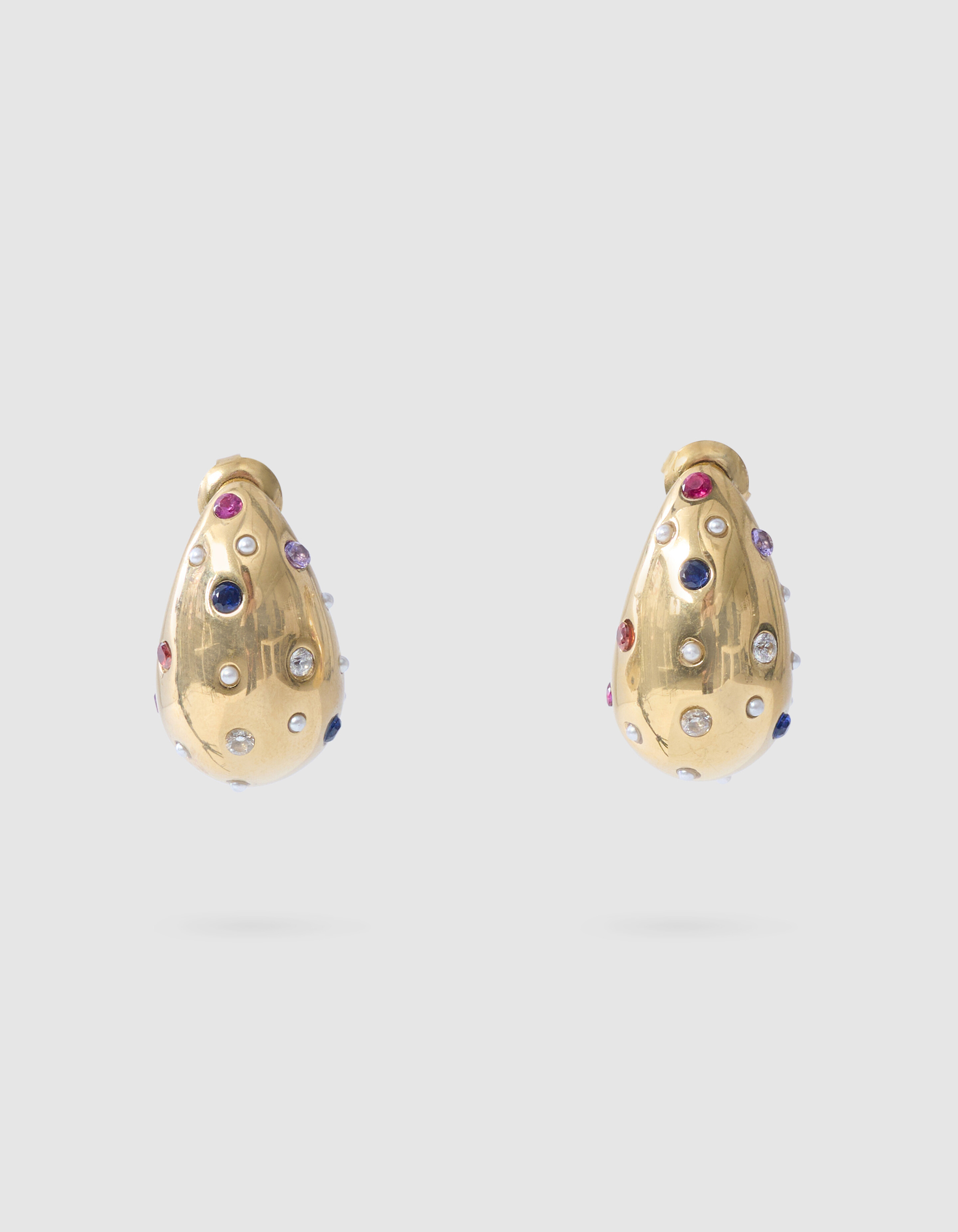 Strass-Tropfen-Ohrringe Gold SHOEBY ACCESSOIRES