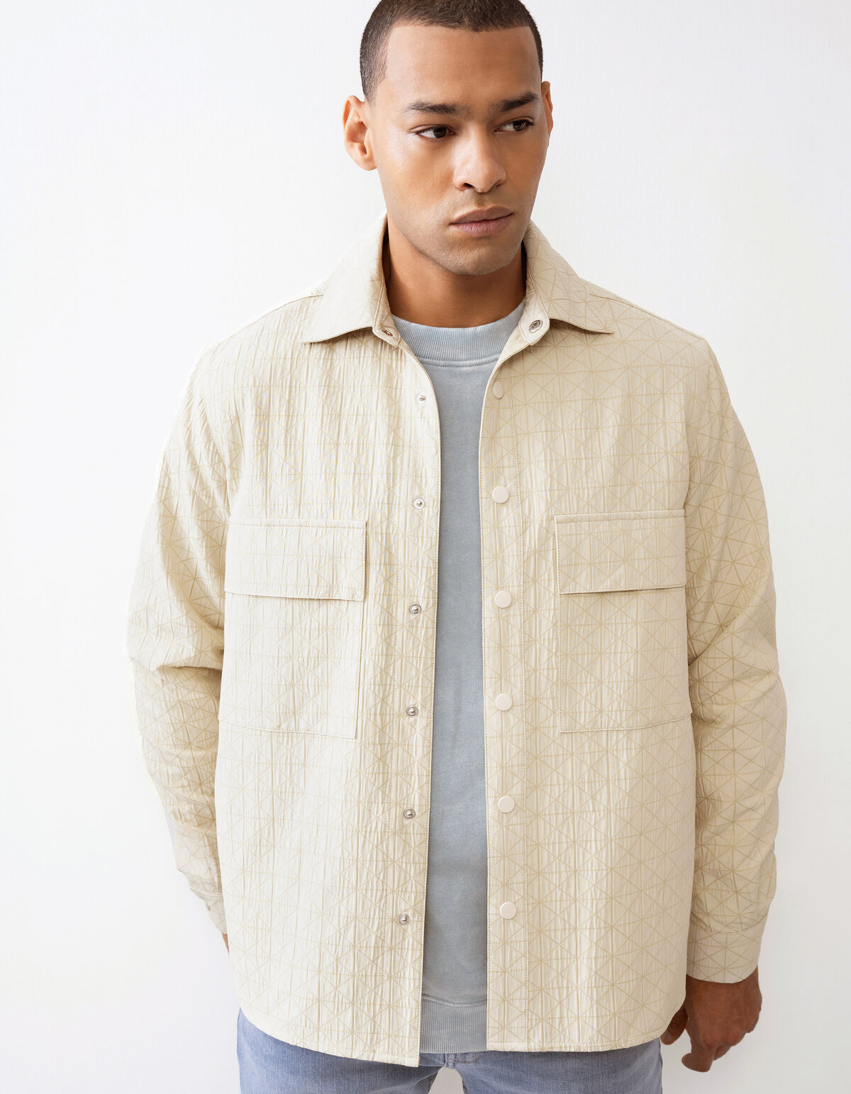 Triangel-Overshirt Beige SHOEBY MEN