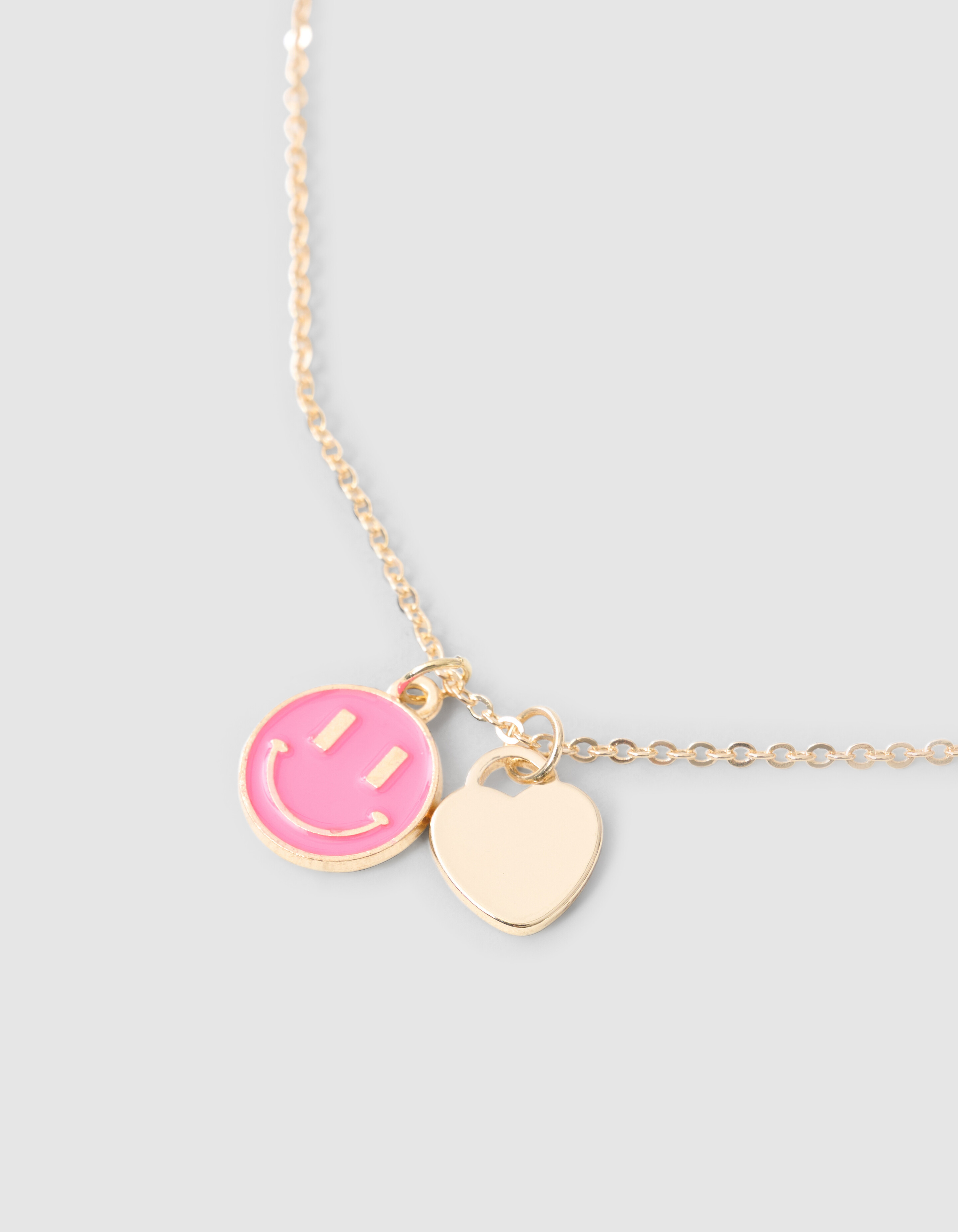 Smiley-Charme-Halskette Gold SHOEBY ACCESSOIRES