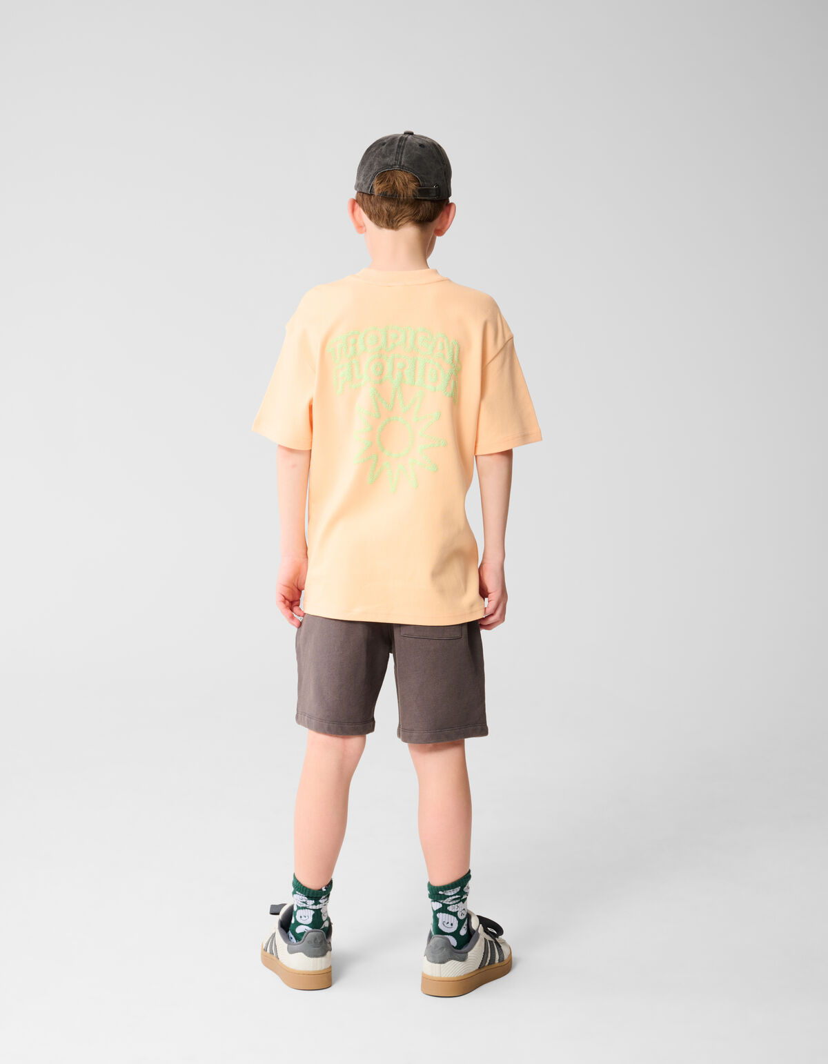Tropisches Kunstwerk T-shirt Hell Orange SHOEBY BOYS
