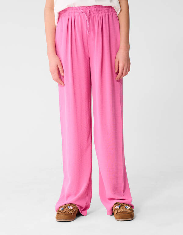 Piping Wide Leg Hose Hellrosa SHOEBY GIRLS