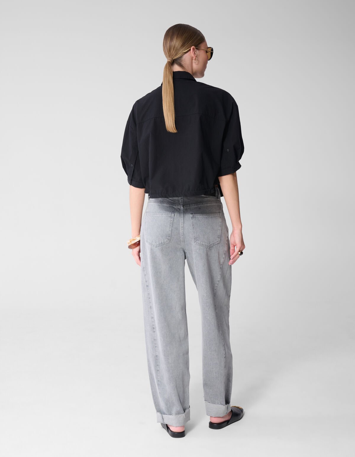 &Uuml;bergro&szlig;e Stickbluse Schwarz von Mieke SHOEBY WOMEN