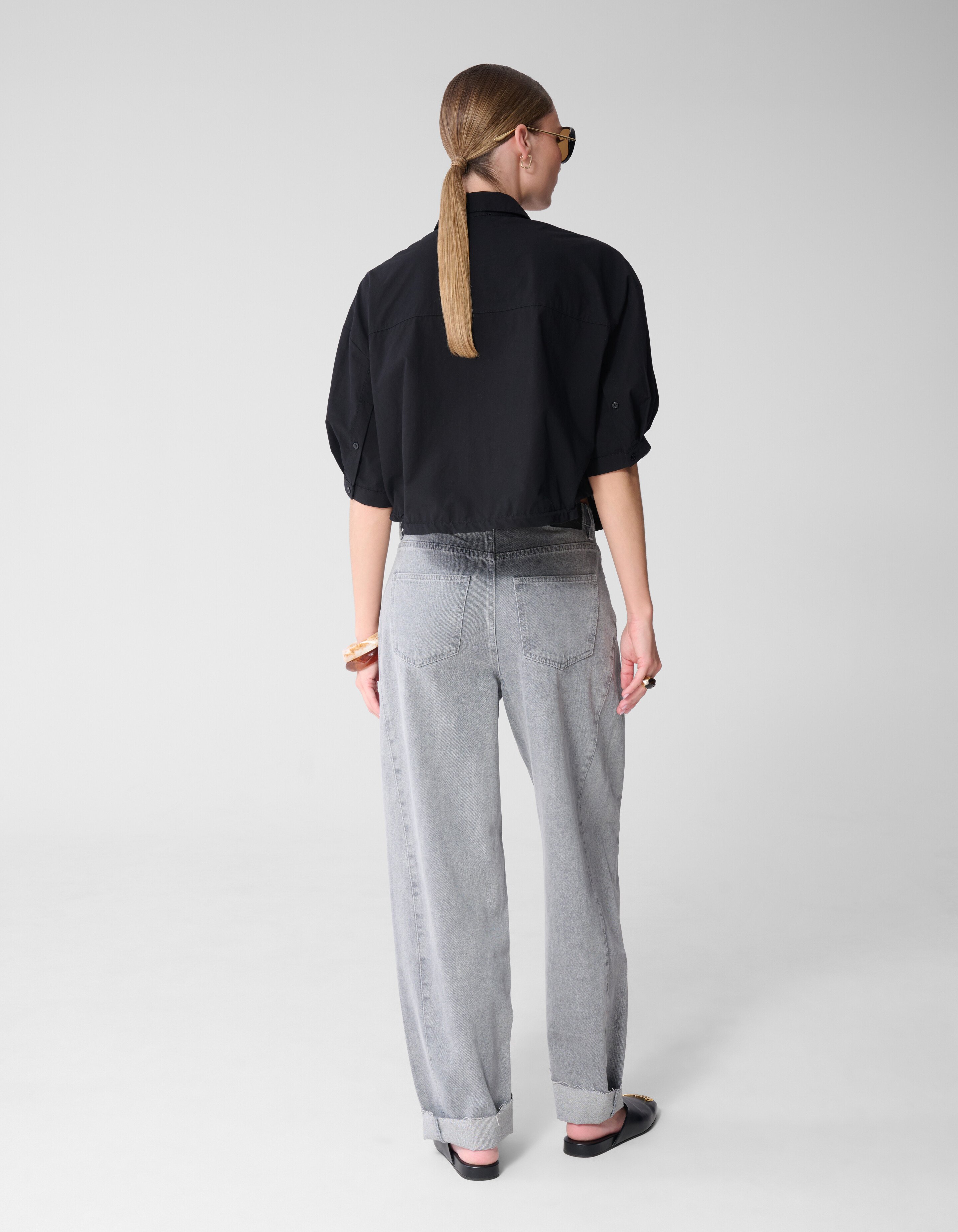 &Uuml;bergro&szlig;e Stickbluse Schwarz von Mieke SHOEBY WOMEN