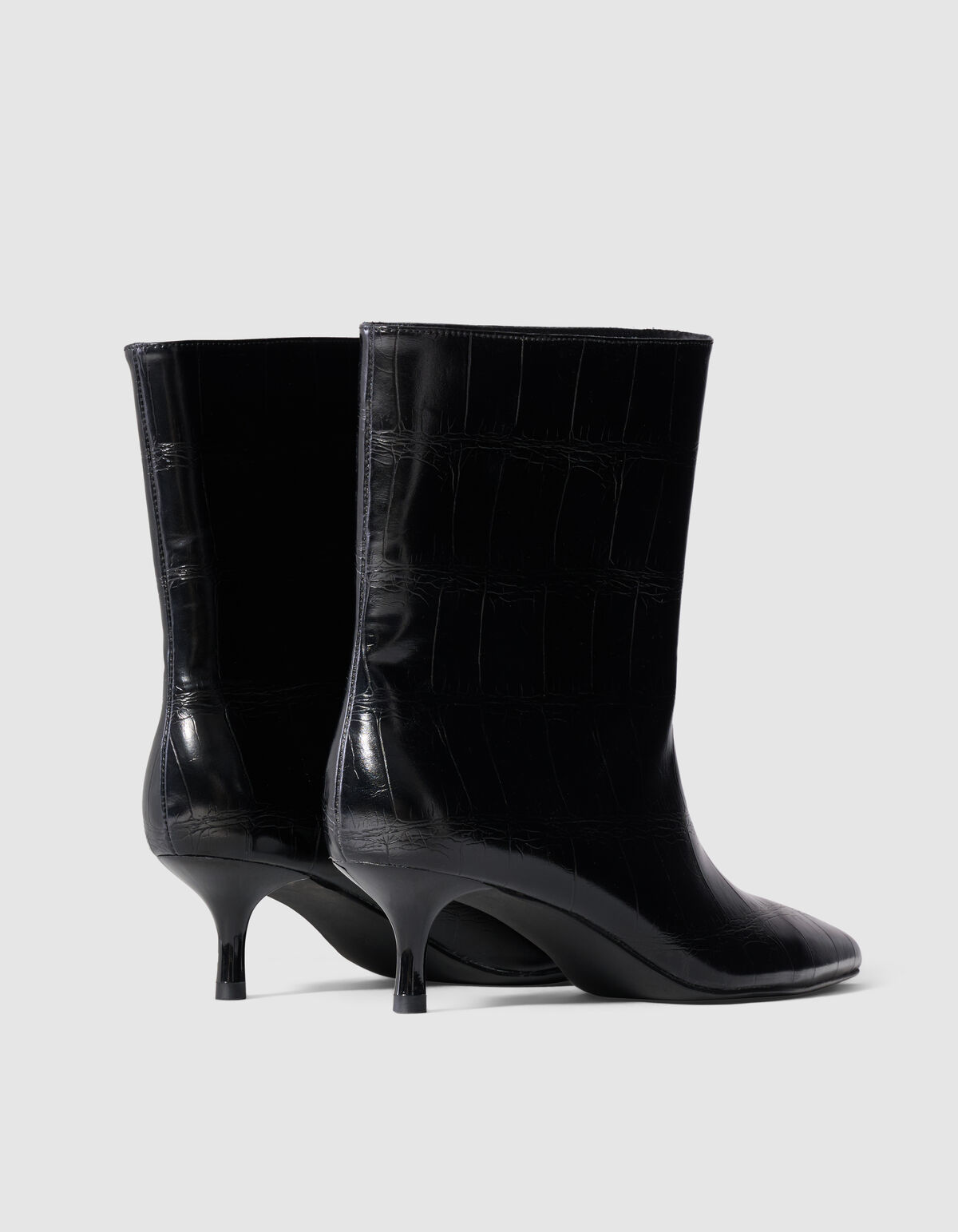 Kroko-Stiefel Schwarz SHOEBY SHOES