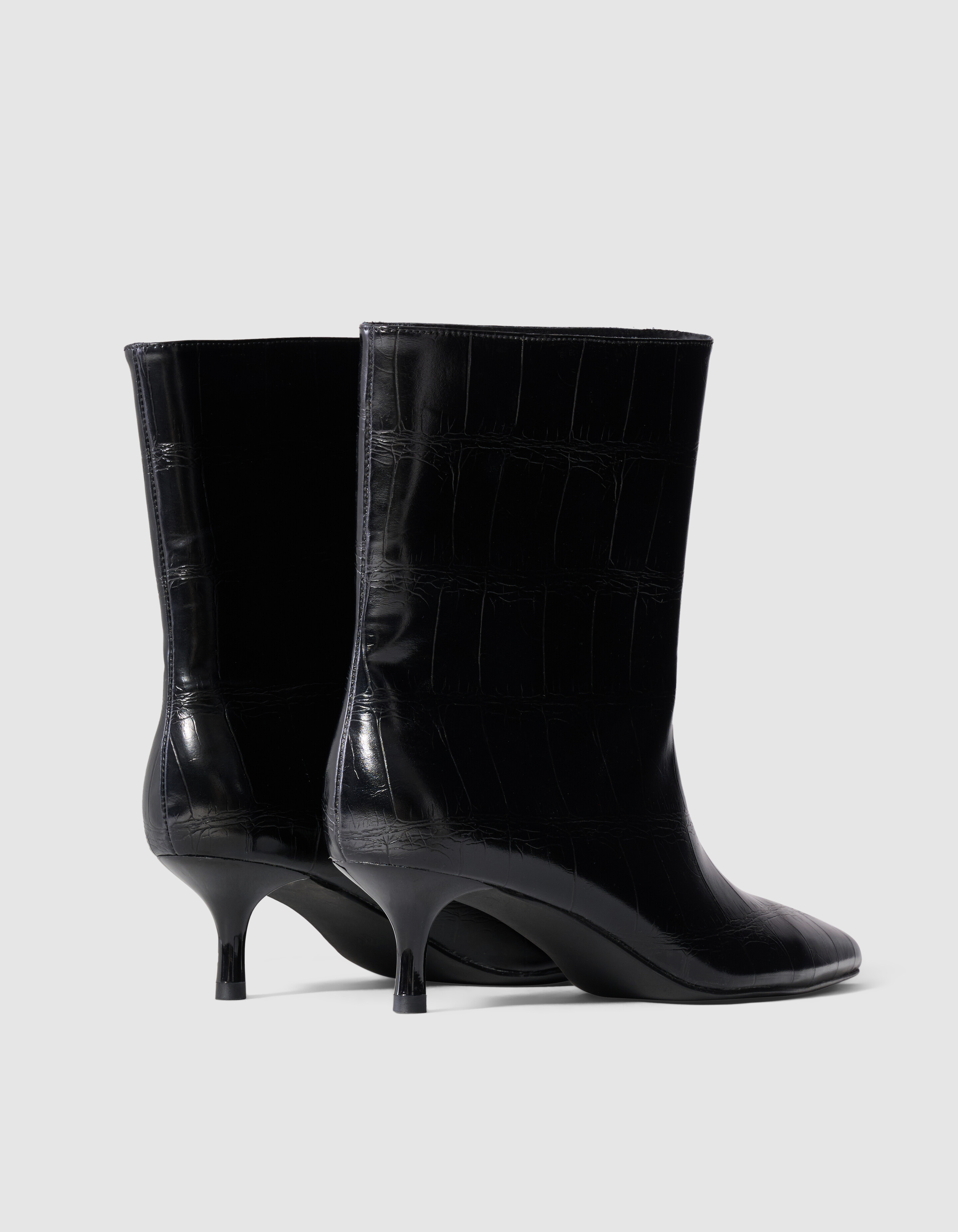 Kroko-Stiefel Schwarz SHOEBY SHOES