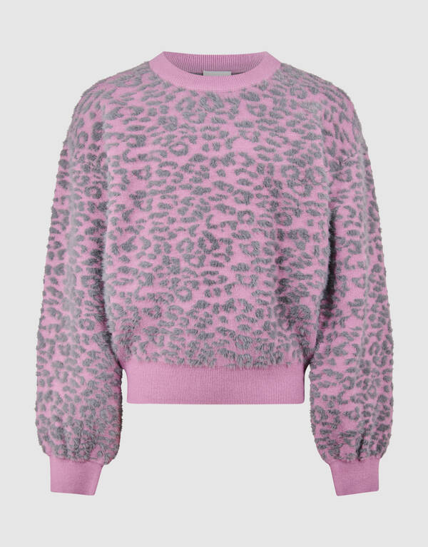 Leoparden-Strickpullover Rosa SHOEBY GIRLS