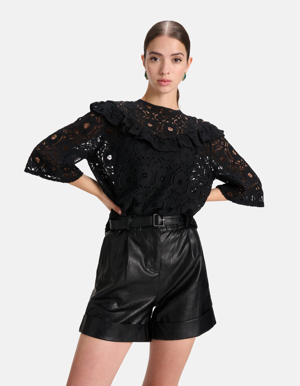 Spitzen-Top Schwarz SHOEBY WOMEN