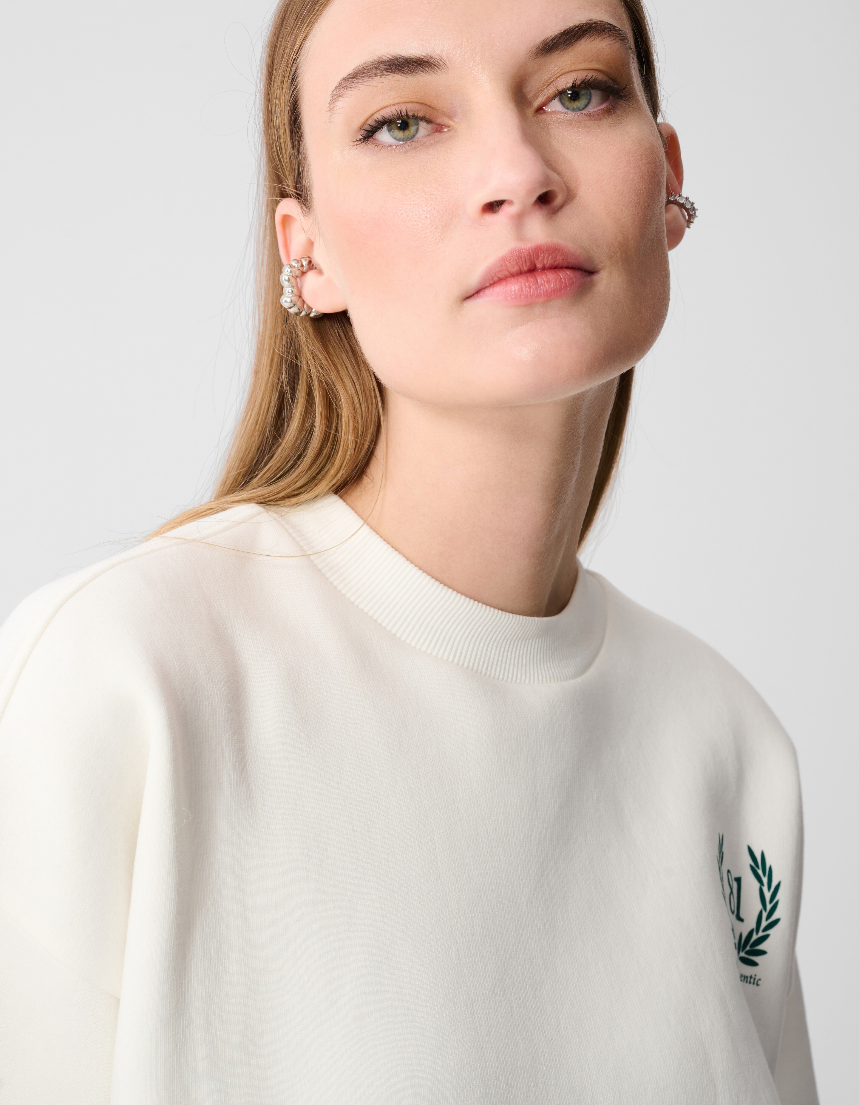 Social Club Artwork Pullover Gebrochen Wei&szlig; SHOEBY WOMEN