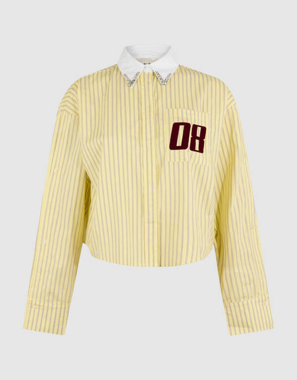Bluse mit Strasskragen, hellgelb SHOEBY WOMEN