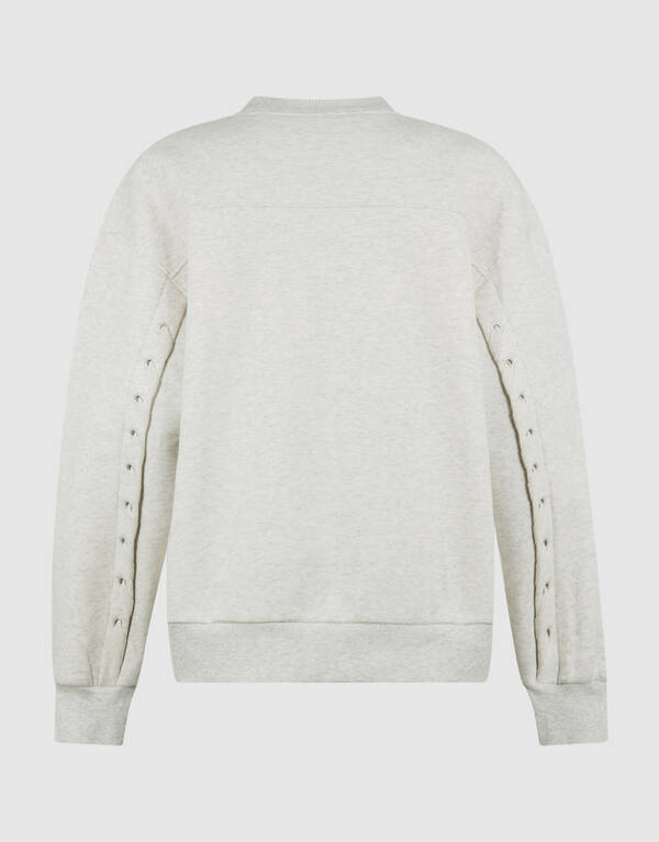 Pullover mit Schnürung in Hellgrau SHOEBY WOMEN