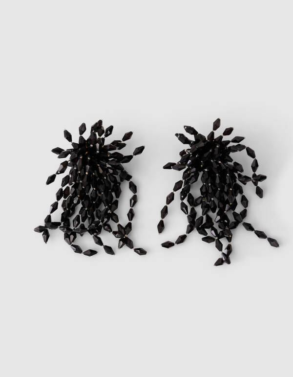 Beaded Wasserfall Ohrringe Schwarz SHOEBY ACCESSOIRES