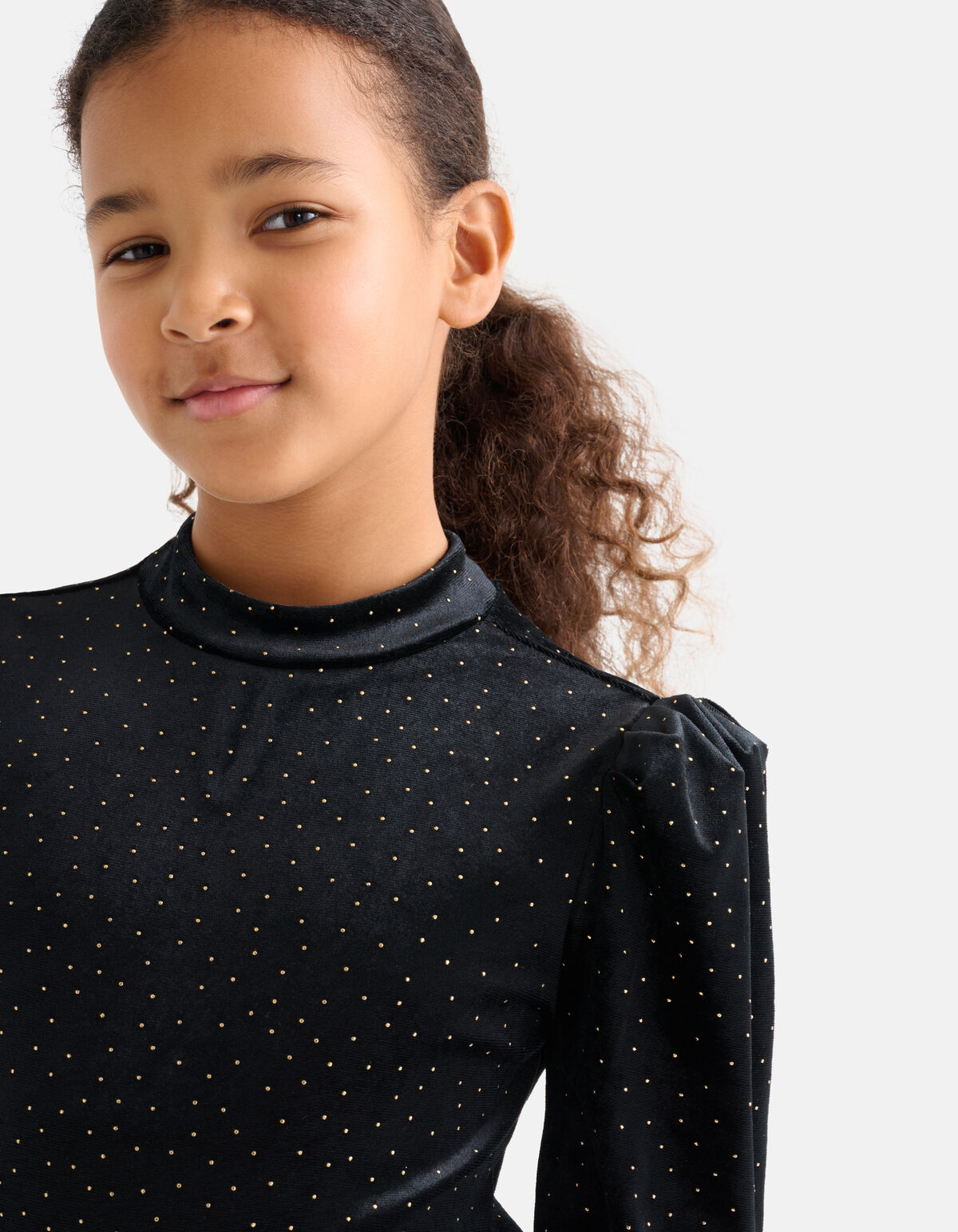 Samt Top Schwarz SHOEBY GIRLS