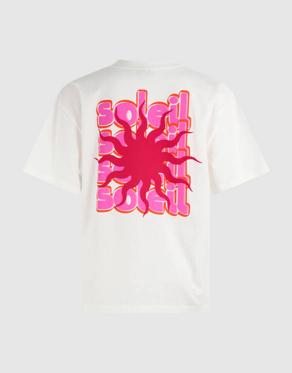 Sun Artwork T-shirt Off White SHOEBY WOMEN