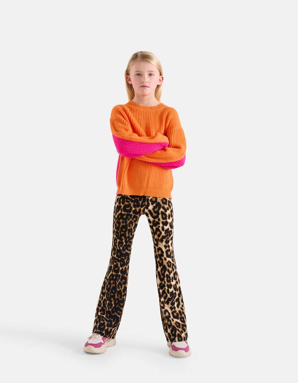 Colourblock Pullover Orange SHOEBY GIRLS