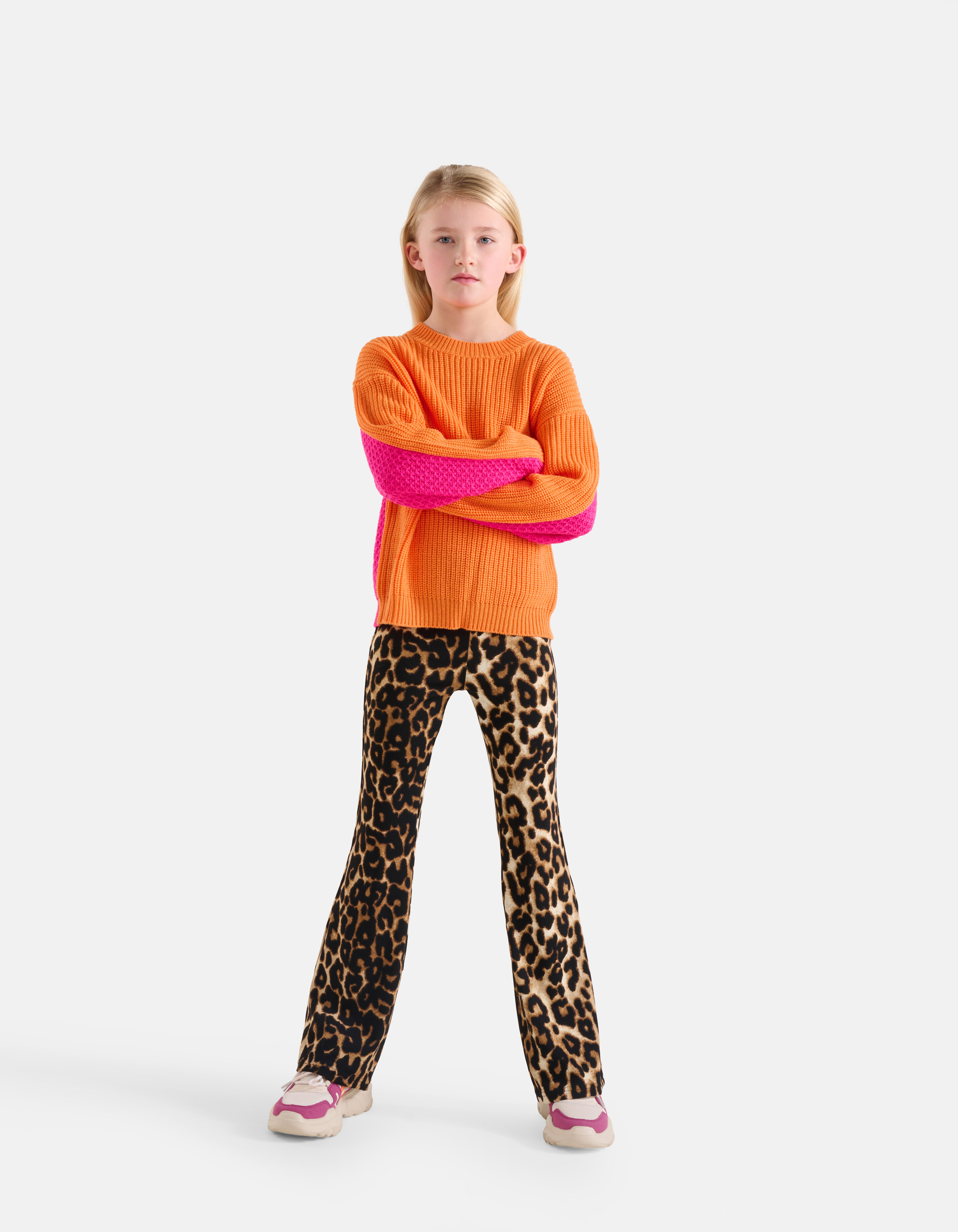 Colourblock Pullover Orange SHOEBY GIRLS