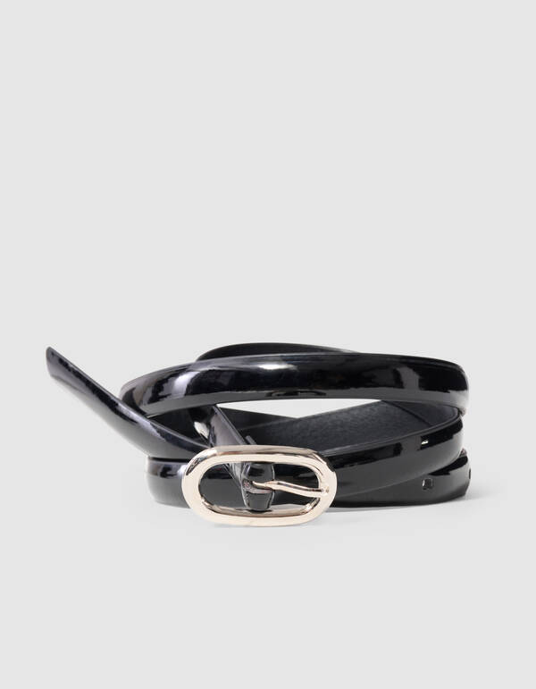 Lackg&uuml;rtel Schwarz SHOEBY ACCESSOIRES