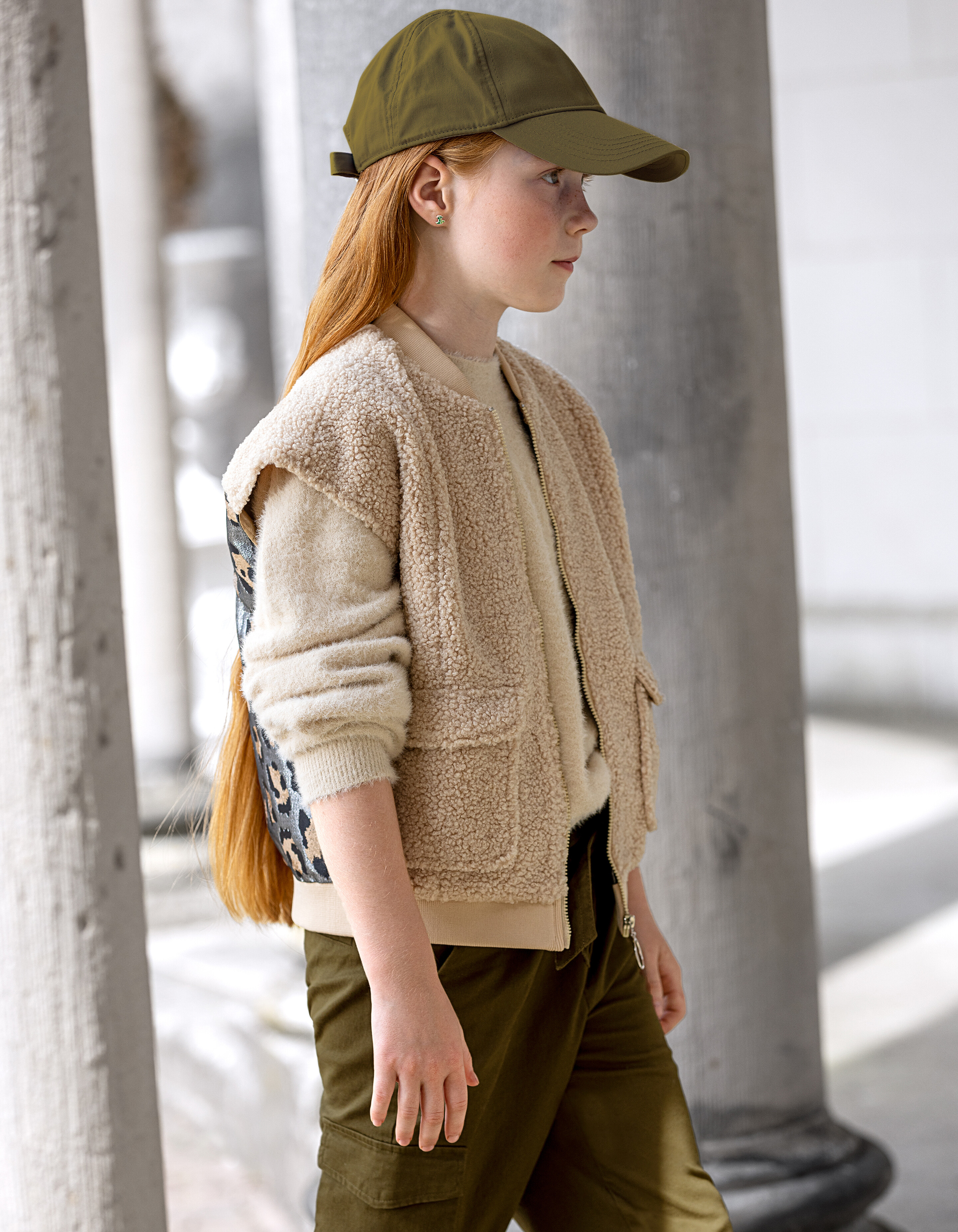 Teddyweste mit Leopardenmuster Off White SHOEBY GIRLS
