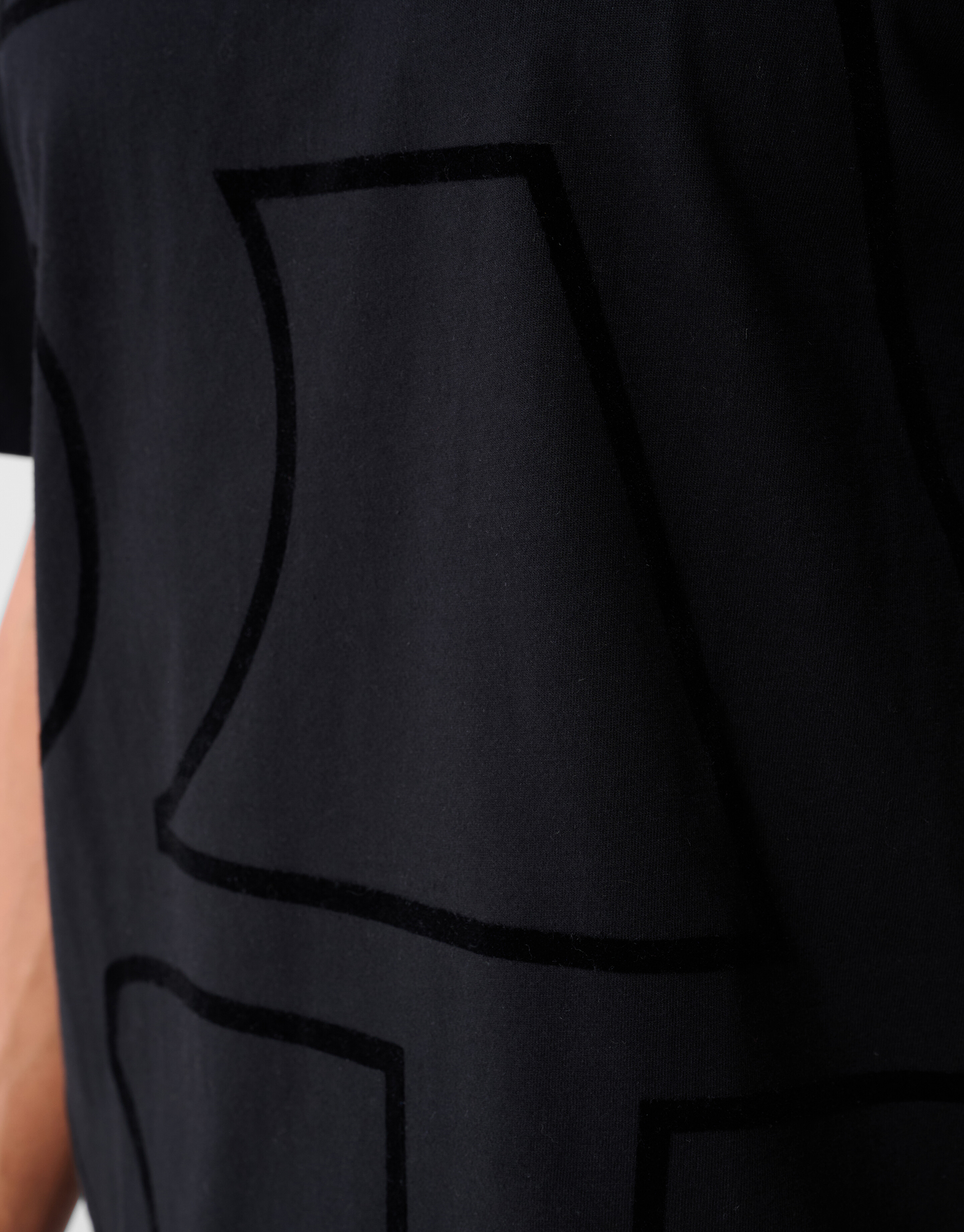 Flock Line Artwork T-shirt Schwarz SHOEBY MEN
