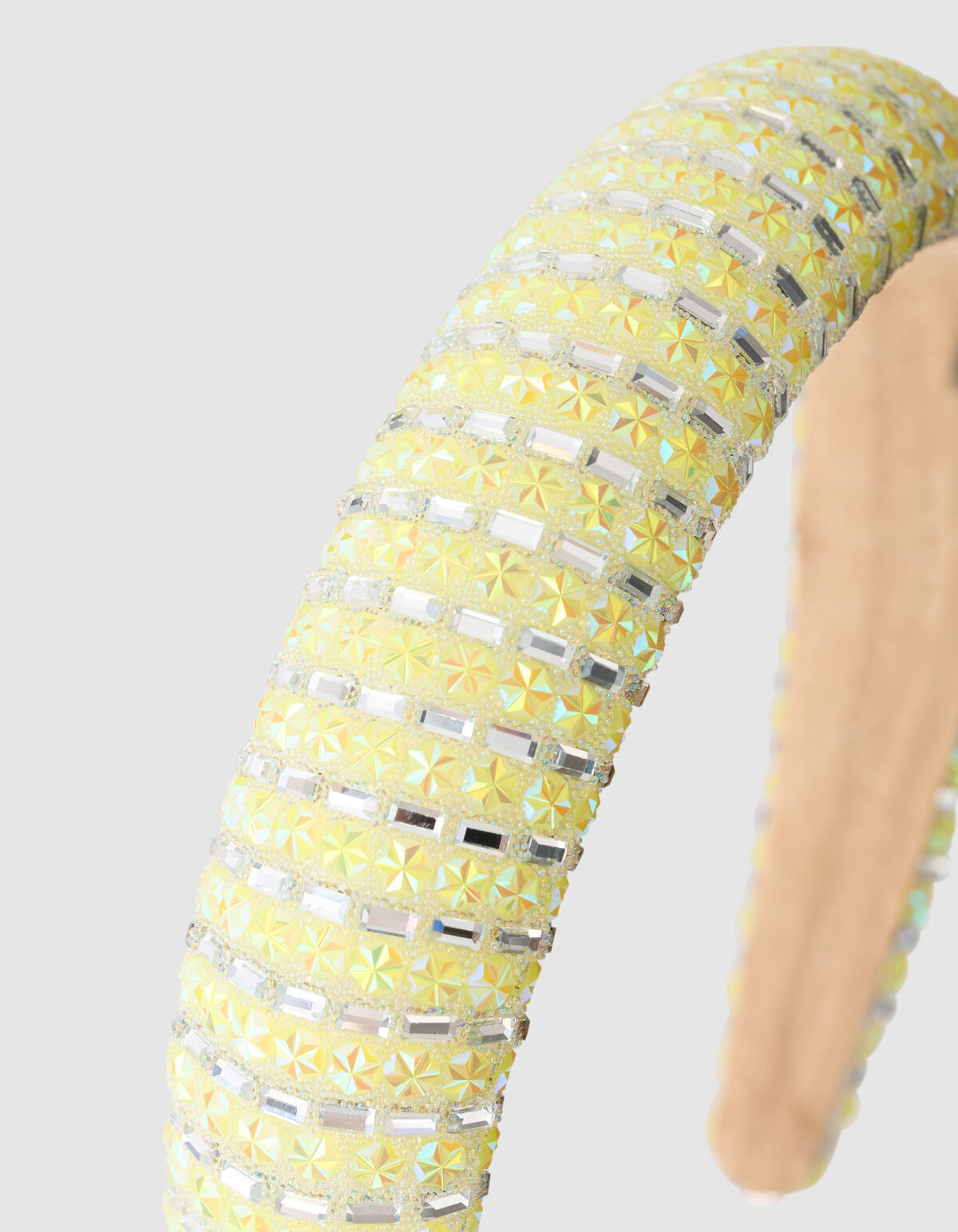 Strass Spiegel Haarband Hellgelb SHOEBY ACCESSOIRES