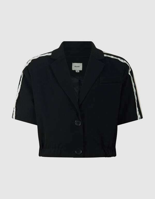 Gek&uuml;rzter Kantenblazer Schwarz SHOEBY GIRLS