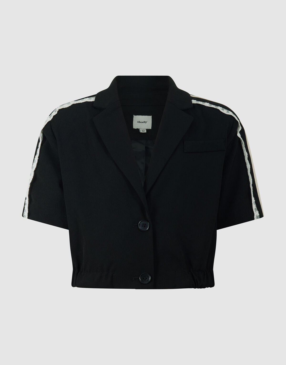 Gek&uuml;rzter Kantenblazer Schwarz SHOEBY GIRLS