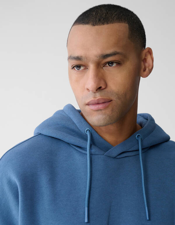 Label Sweatshirt Hoodie Blau SHOEBY MEN