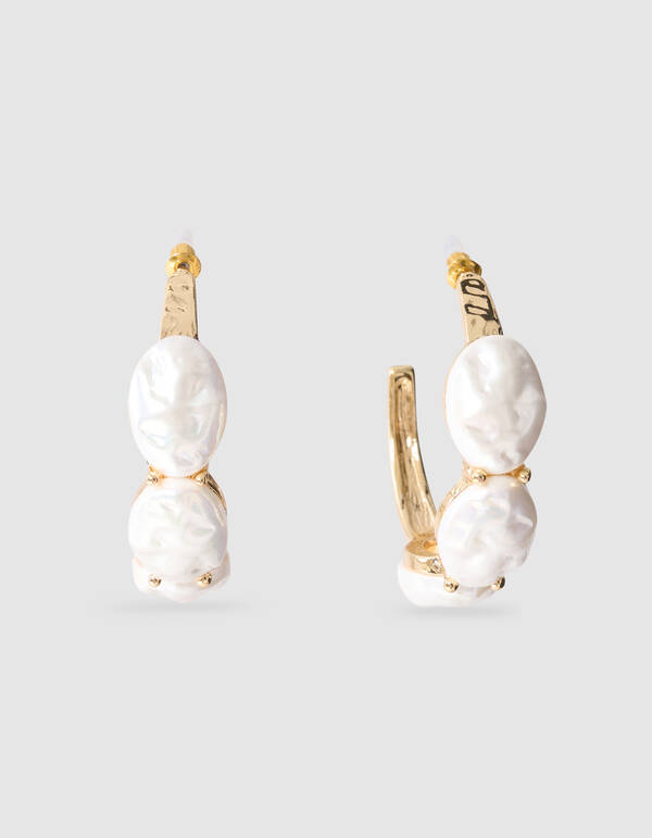 Wasserperlen-Ohrringe in Gold SHOEBY ACCESSOIRES
