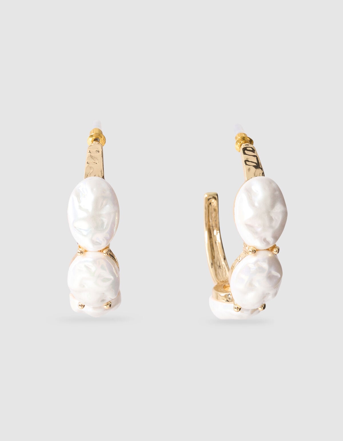 Wasserperlen-Ohrringe in Gold SHOEBY ACCESSOIRES