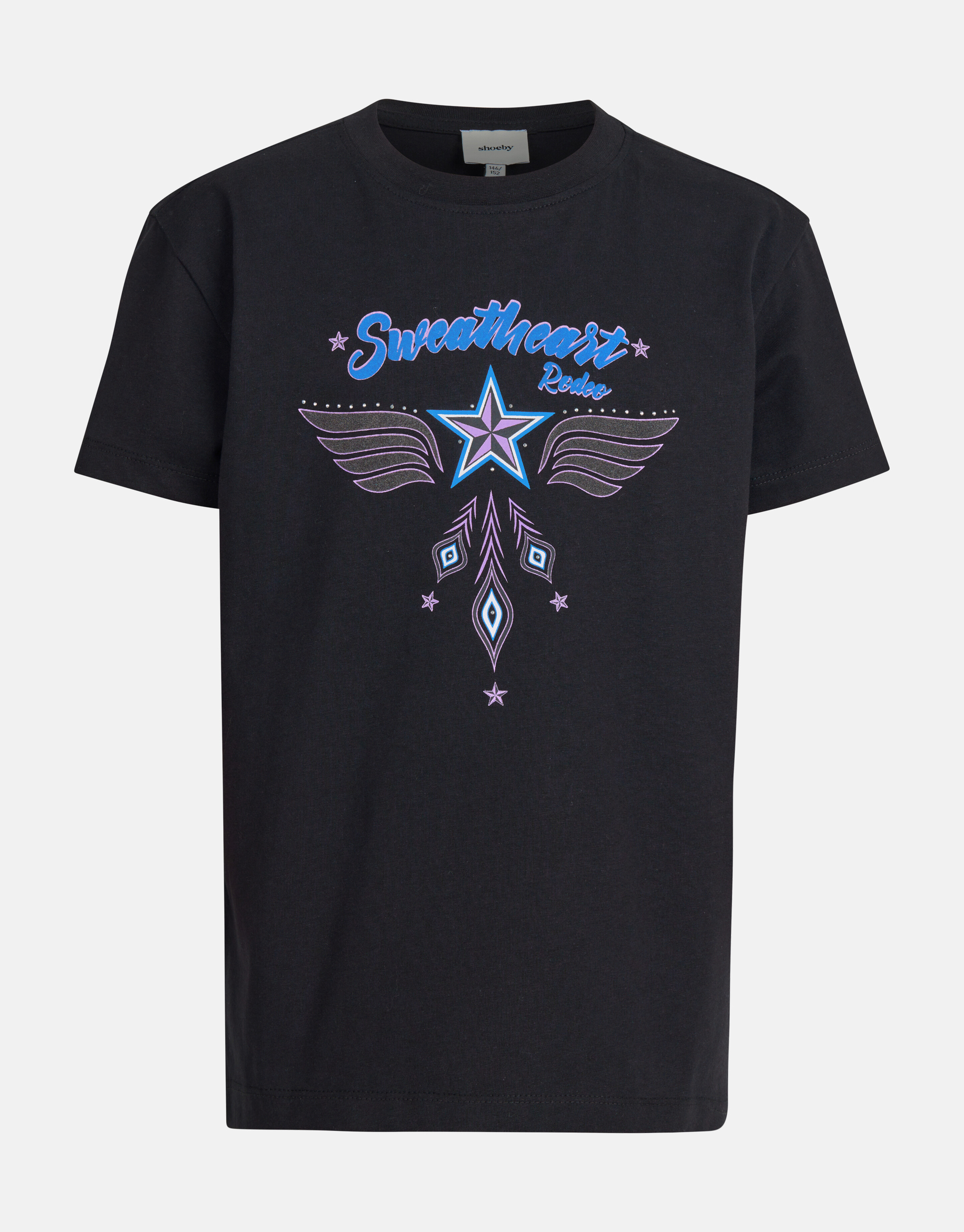Western Artwork T-shirt Schwarz SHOEBY GIRLS