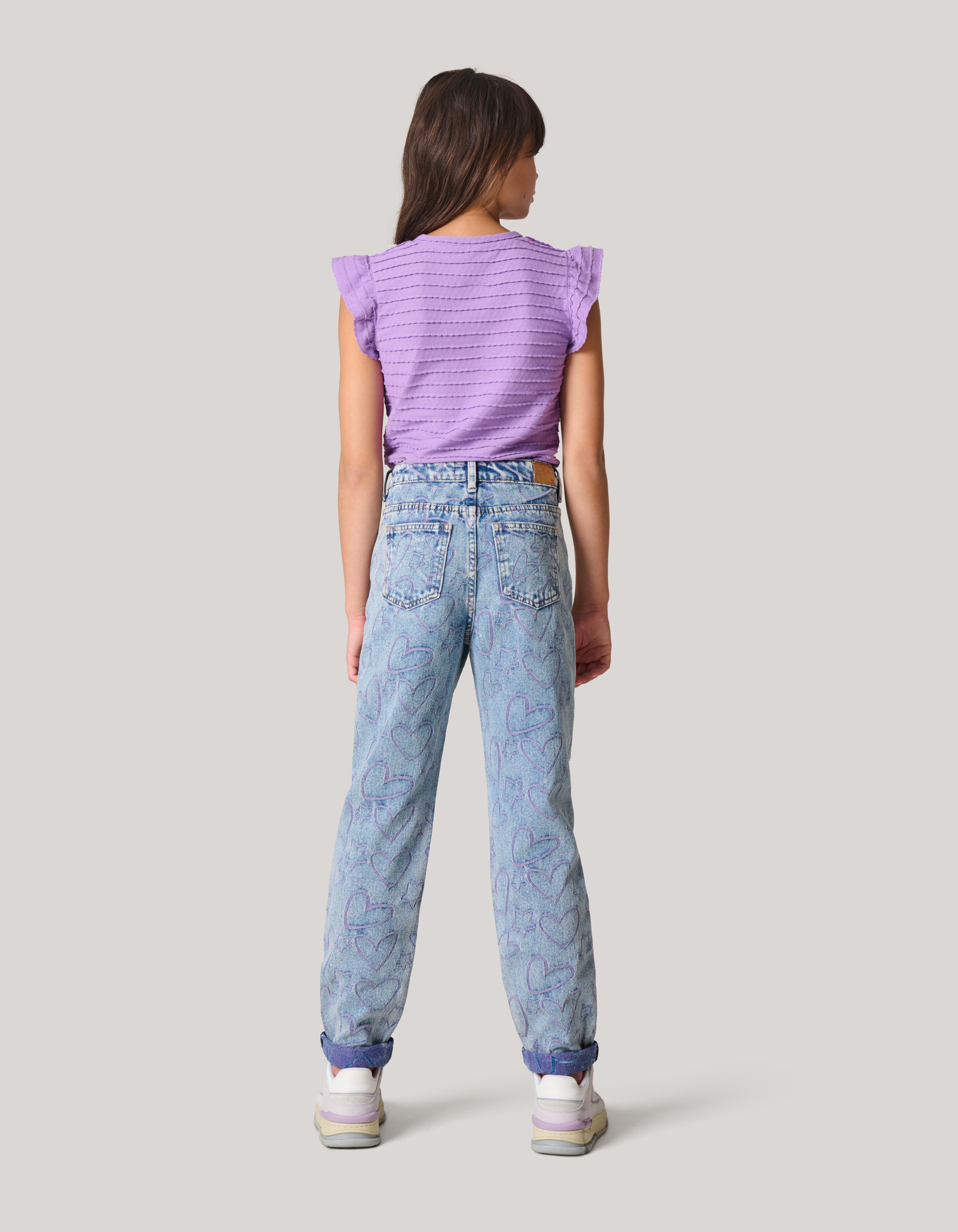 Ruffle Rib Top Lila SHOEBY GIRLS