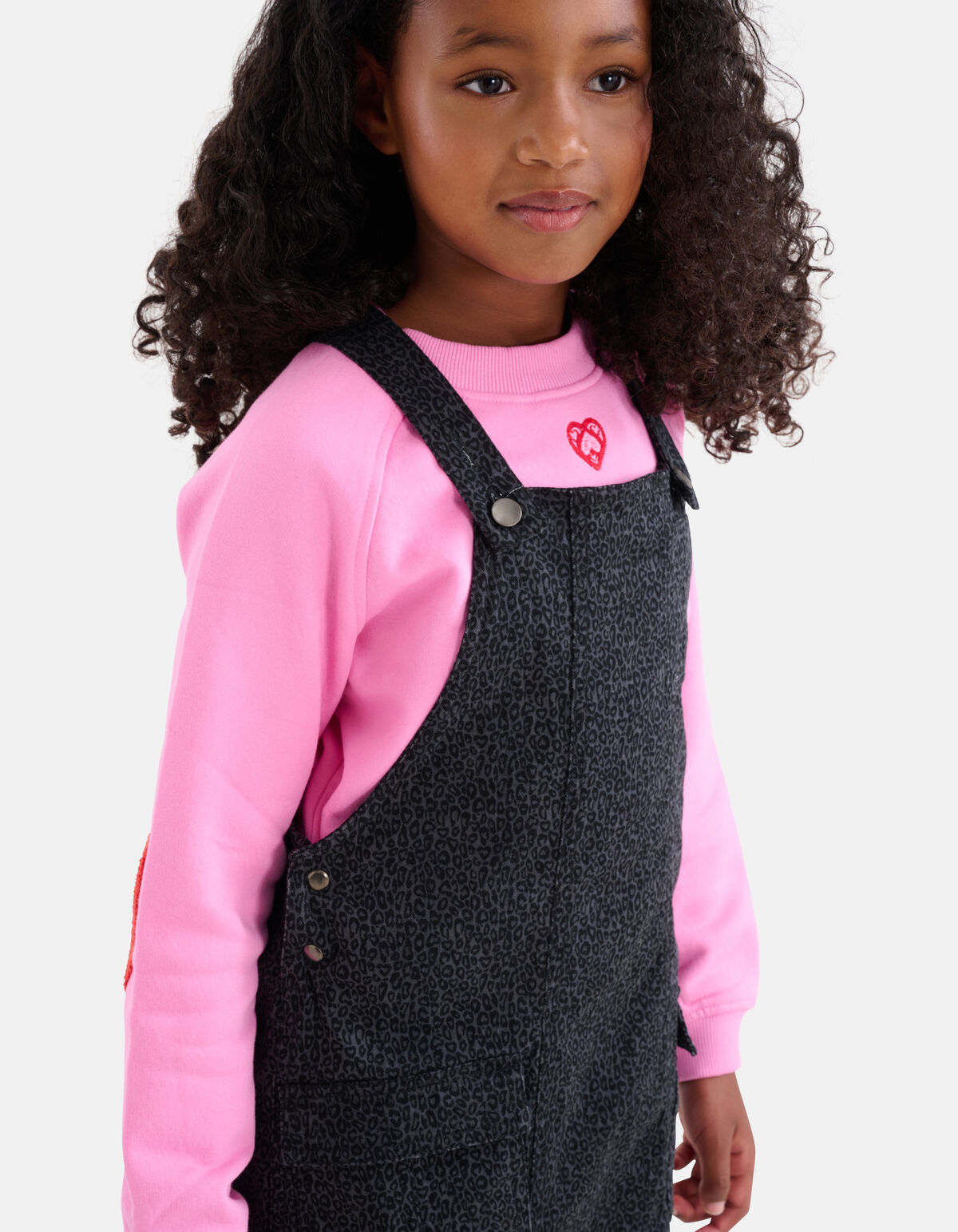 Leopardenmuster-Kleid Dunkelgrau SHOEBY GIRLS