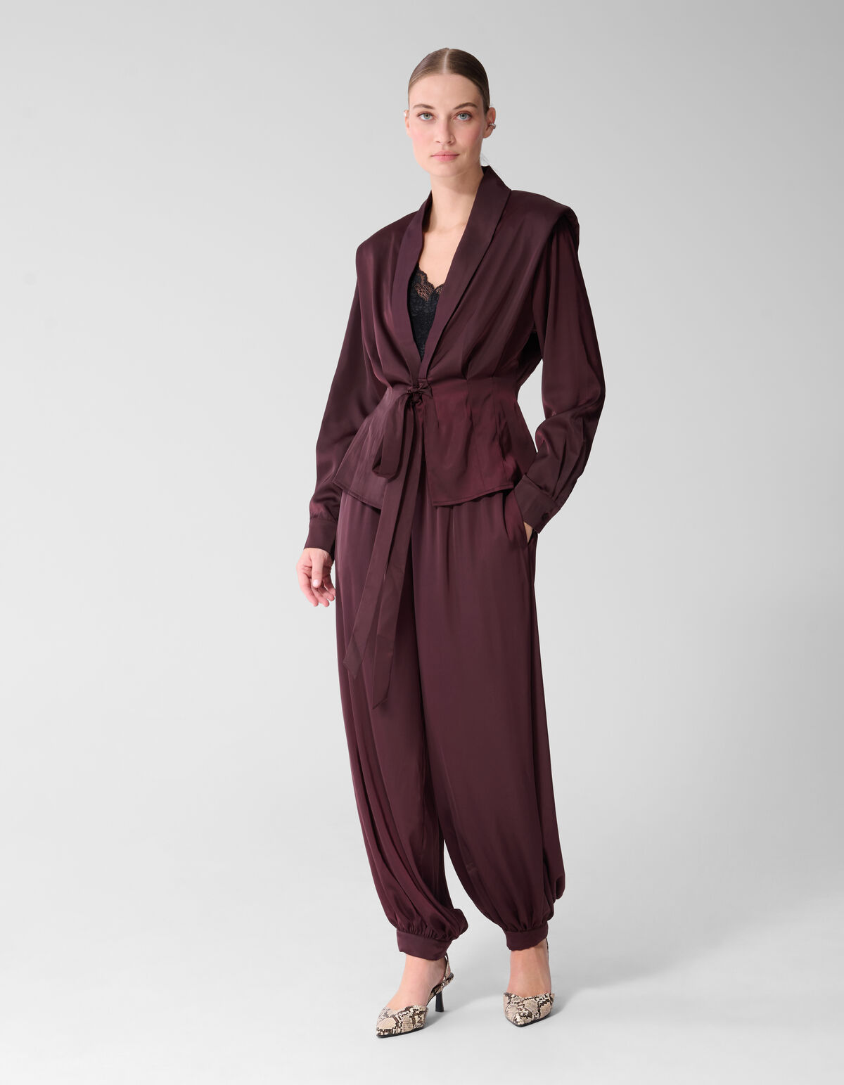 Satin-Ballonhose Dunkelrot By Mieke SHOEBY WOMEN