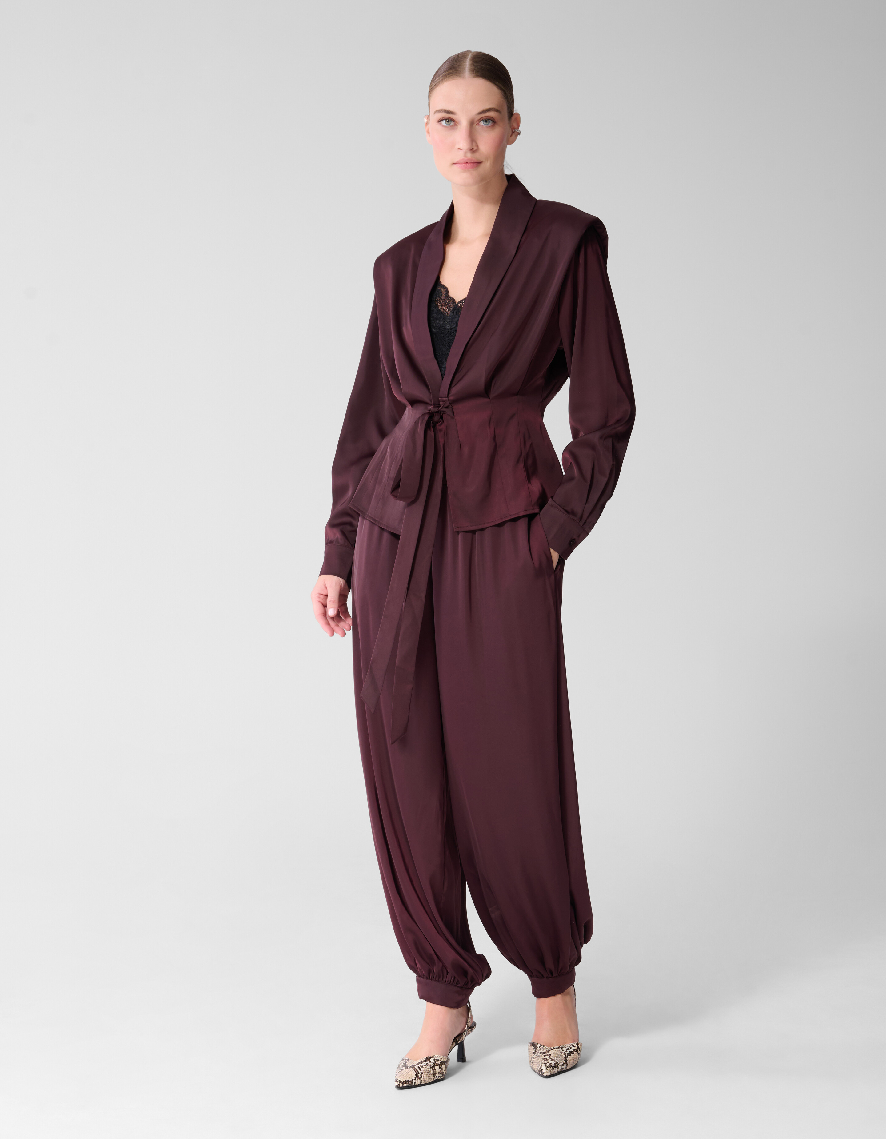 Satin-Ballonhose Dunkelrot By Mieke SHOEBY WOMEN