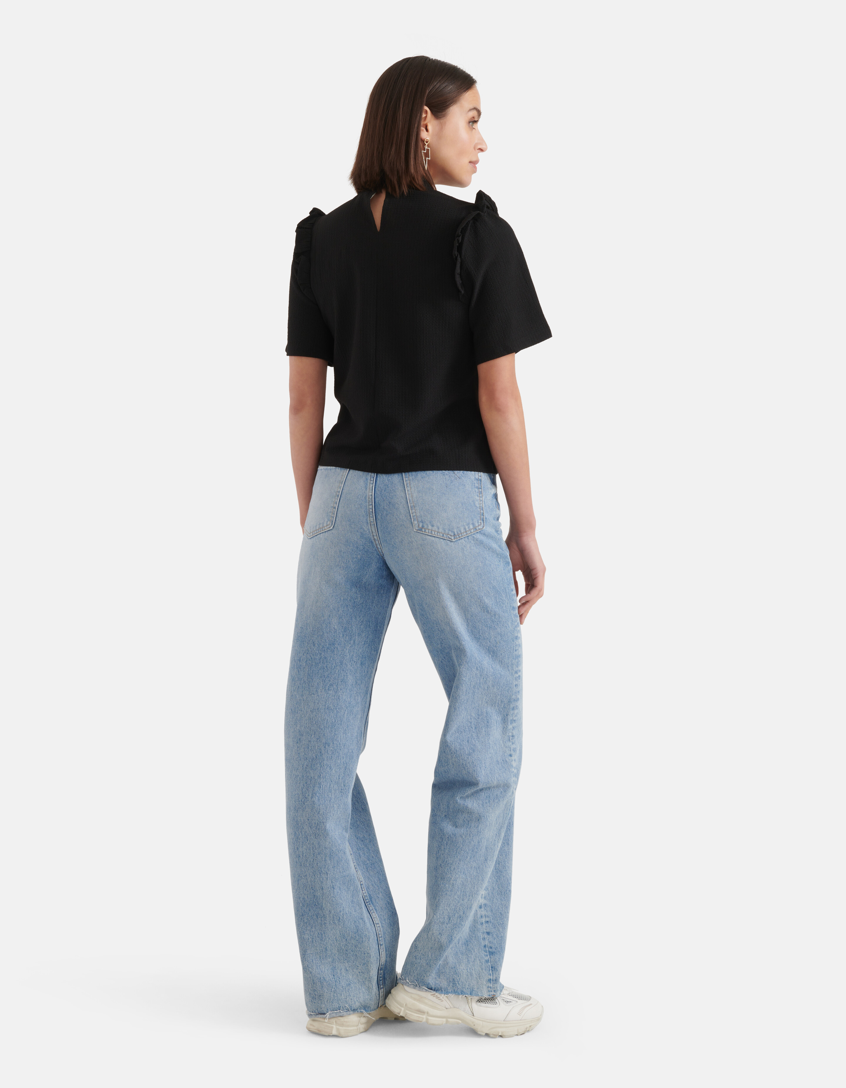 Crinkle Top Schwarz SHOEBY WOMEN