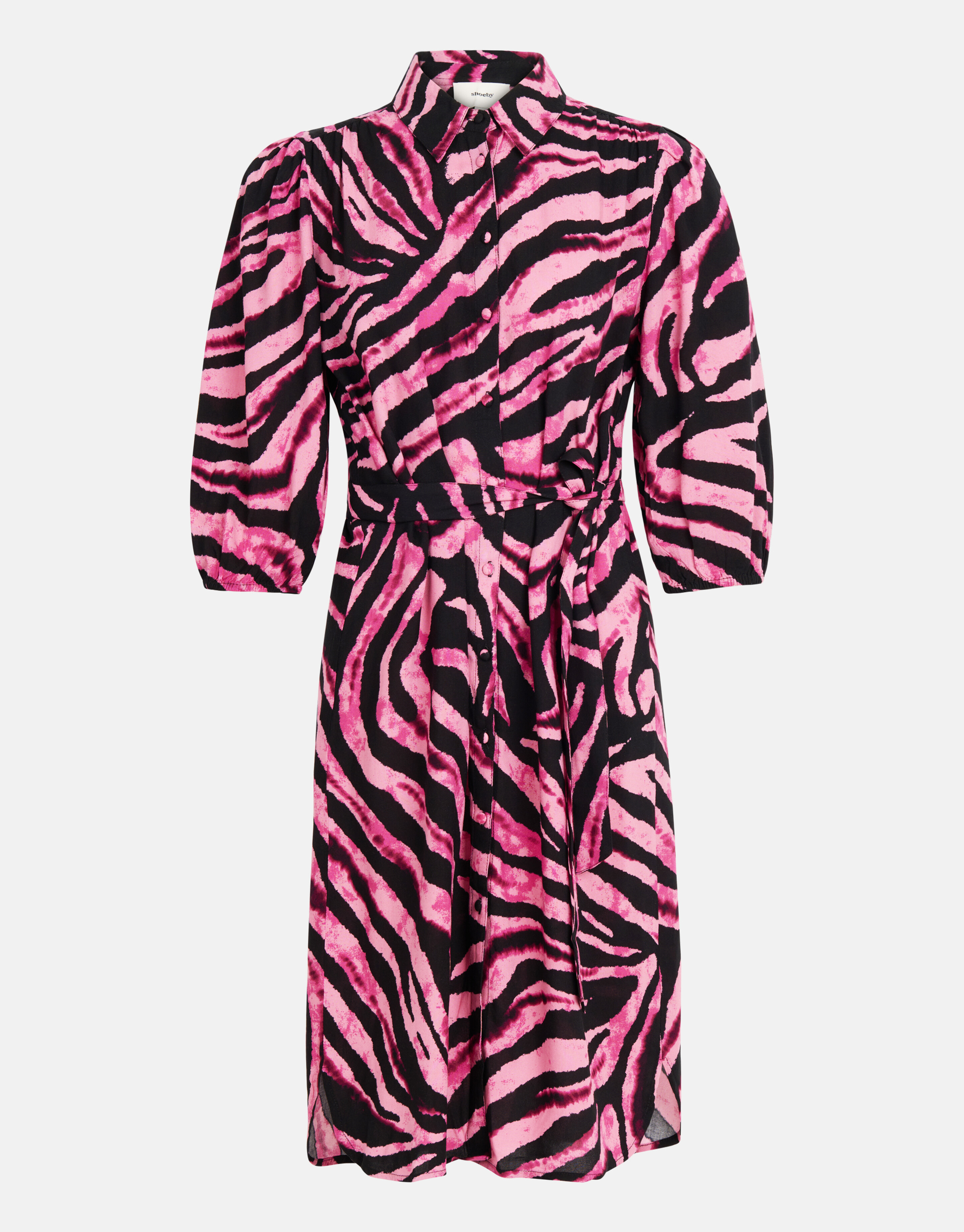 Zebraprint Midi Jurk Donkerroze SHOEBY WOMEN
