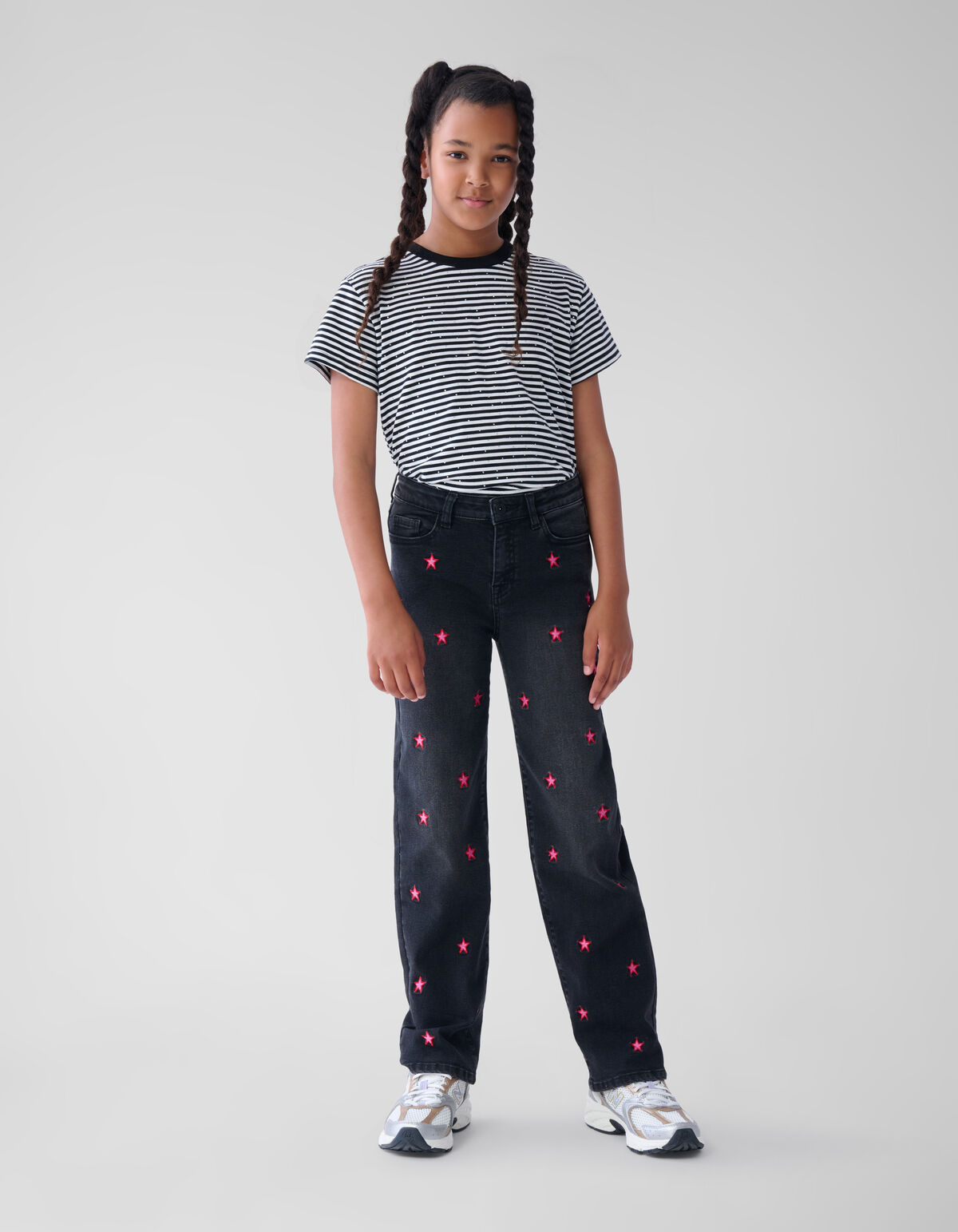 Straight Fit Heart Jeans Grau SHOEBY GIRLS