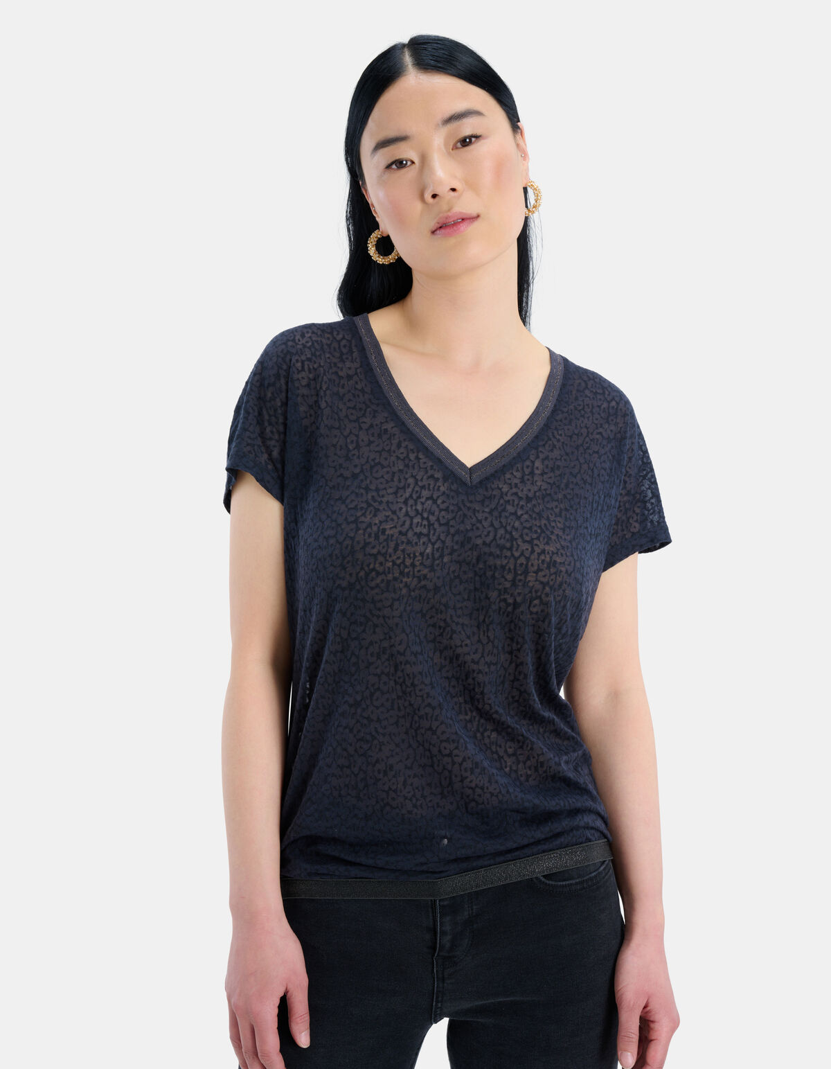 Leopard Burn Out T-Shirt EKSEPT