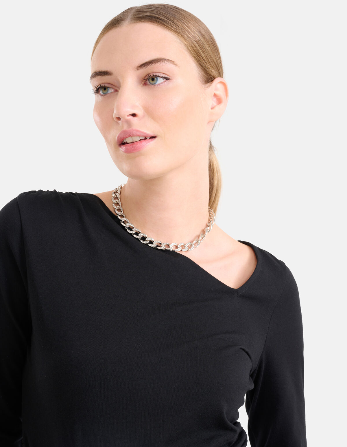 Strass Kette Halskette Silber SHOEBY ACCESSOIRES