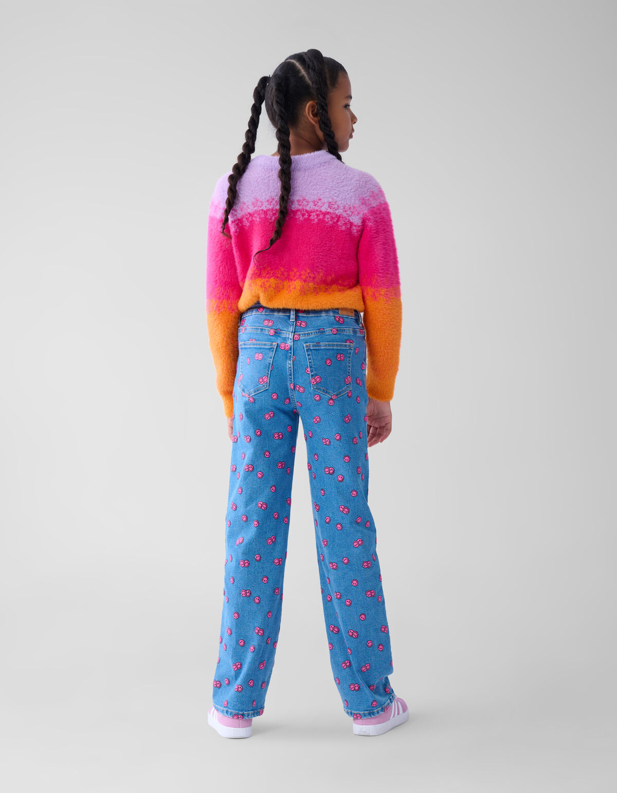 Bedruckte Straight Fit Jeans Blau SHOEBY GIRLS