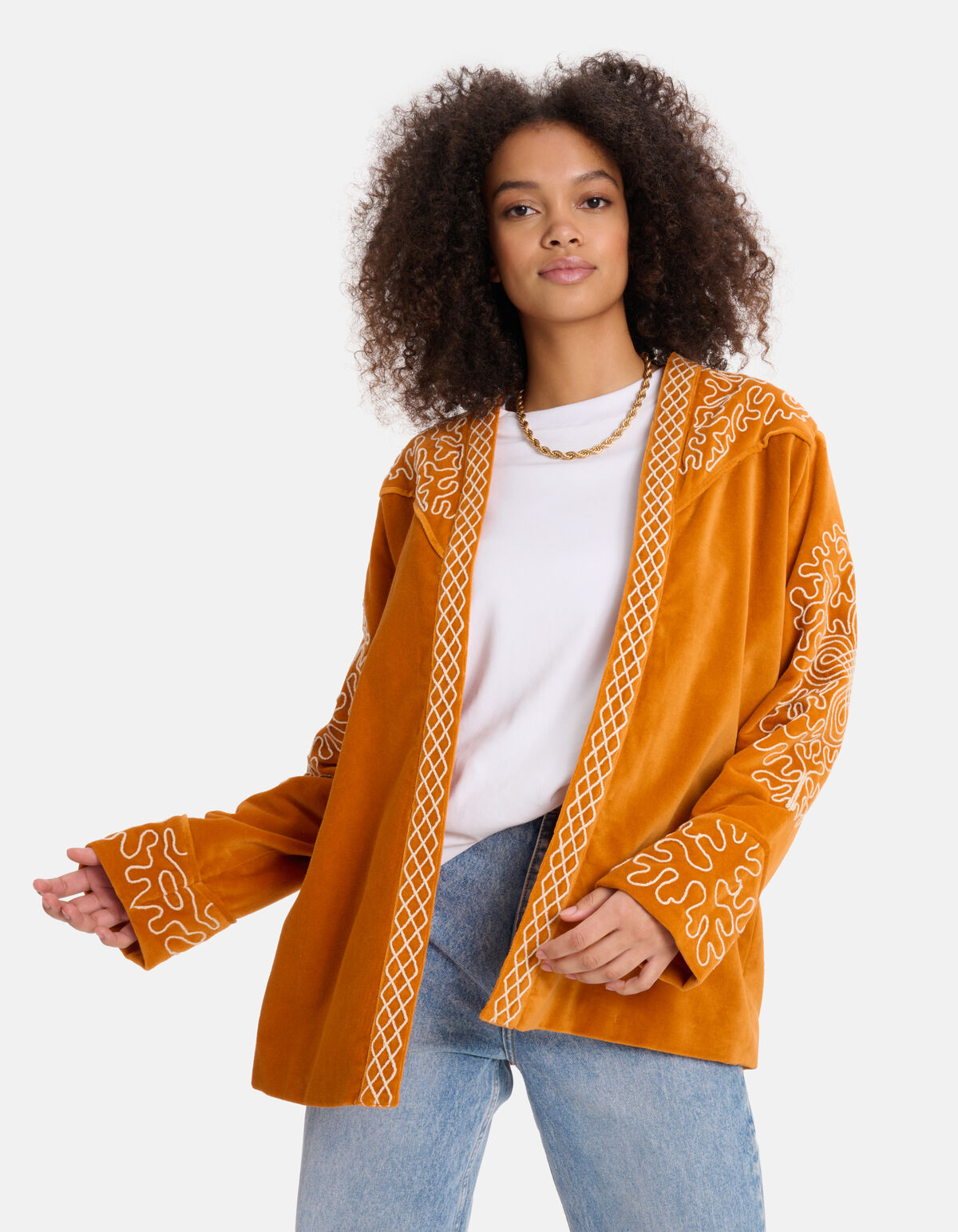 Samtjacke Orange SHOEBY WOMEN