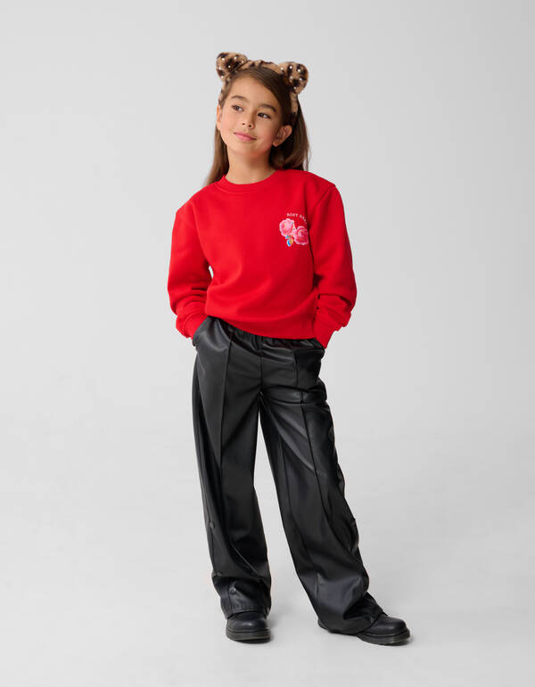 Sweet Roses Artwork Sweater Rood SHOEBY GIRLS