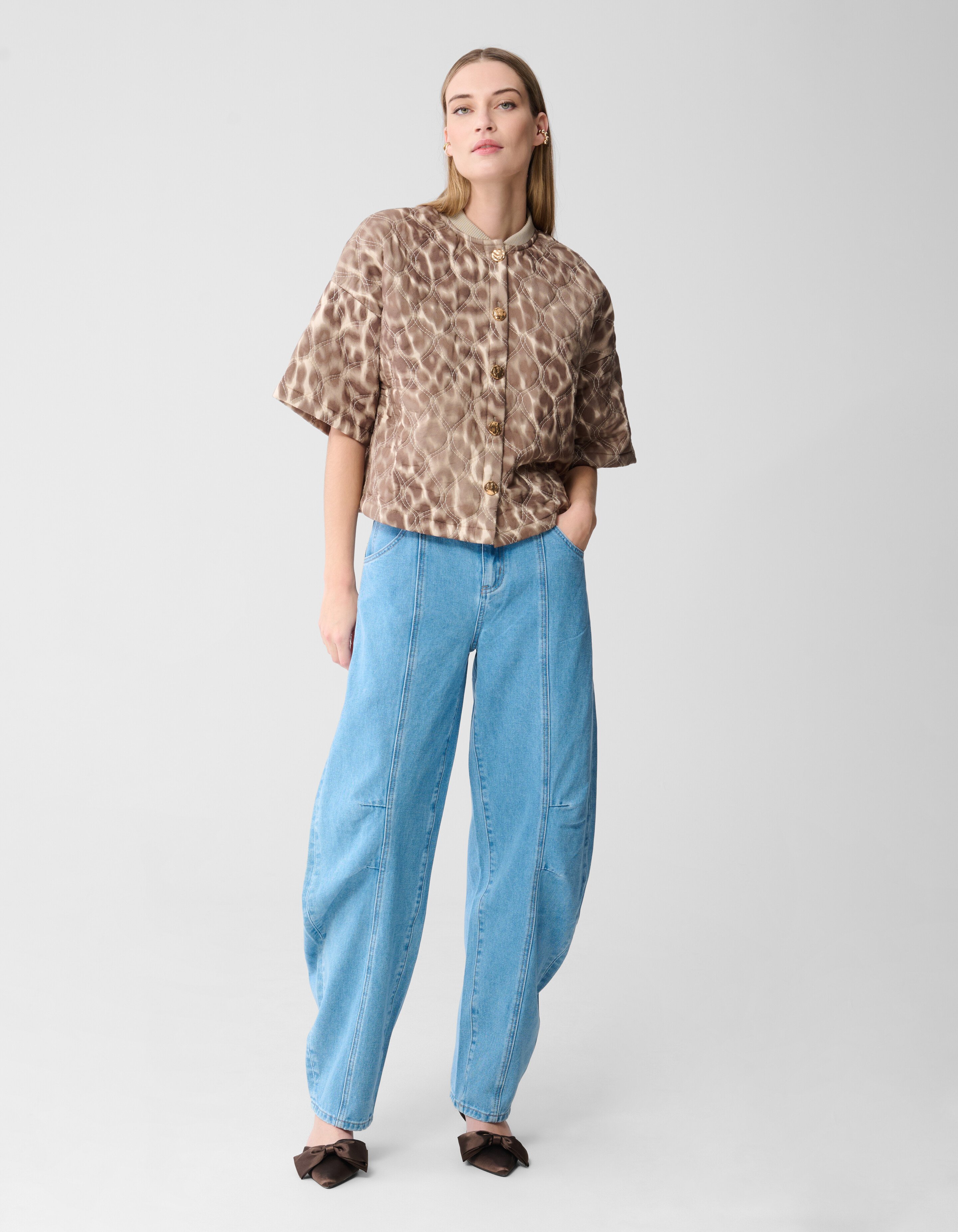 Faltenhose Baggy Fit Jeans Hellblau SHOEBY WOMEN